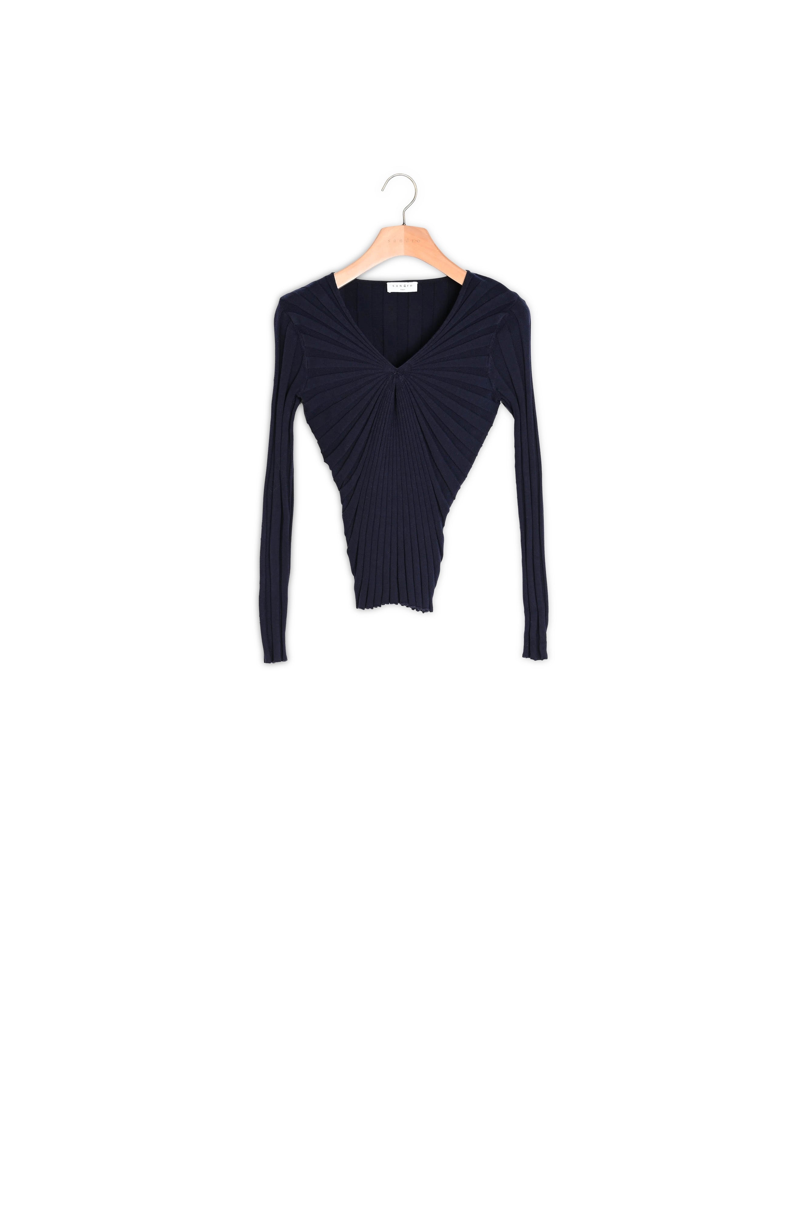 Pull manches longues en coton Sandro seconde main