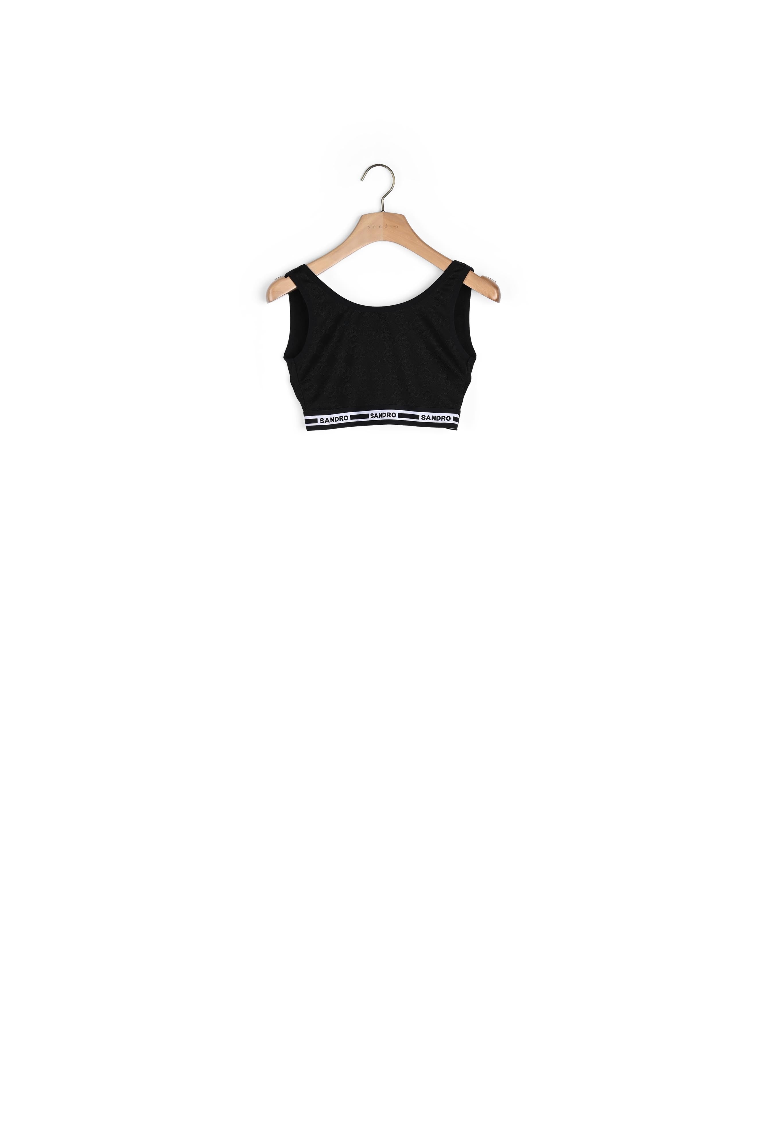 Brassière jacquard double S Sandro seconde main