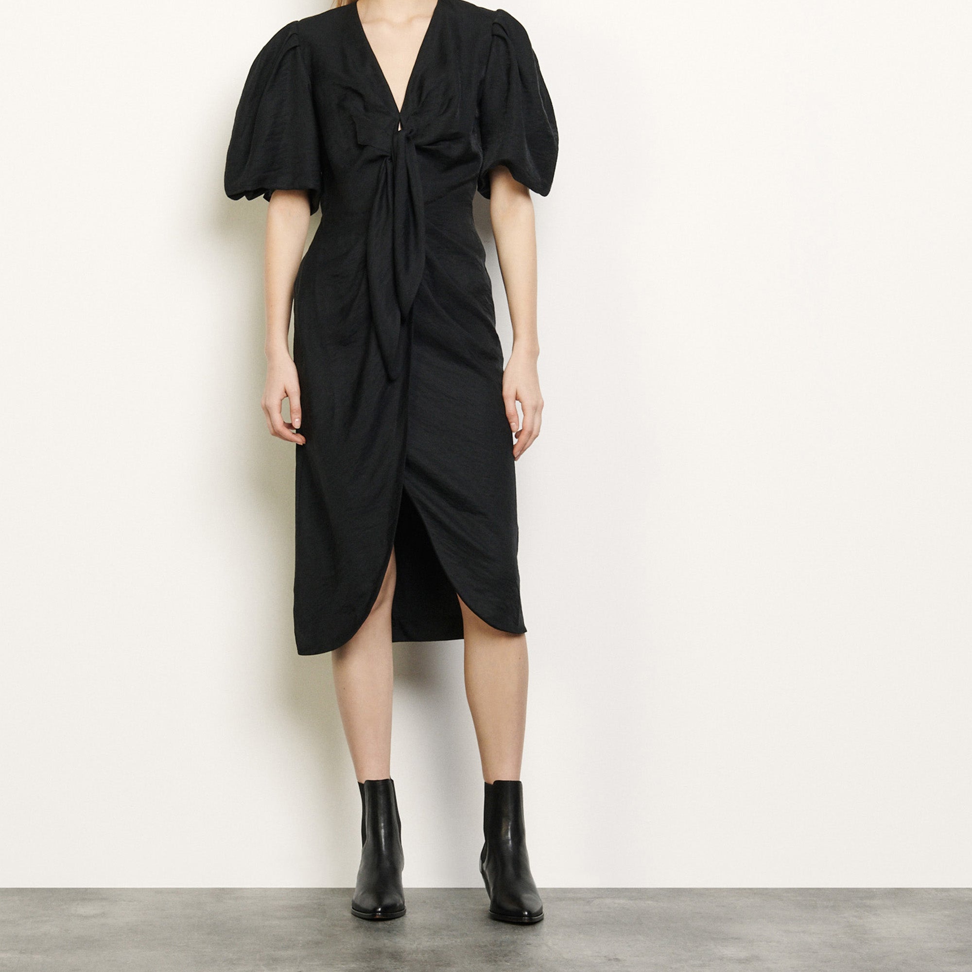 Robe en lin à nouer Sandro seconde main