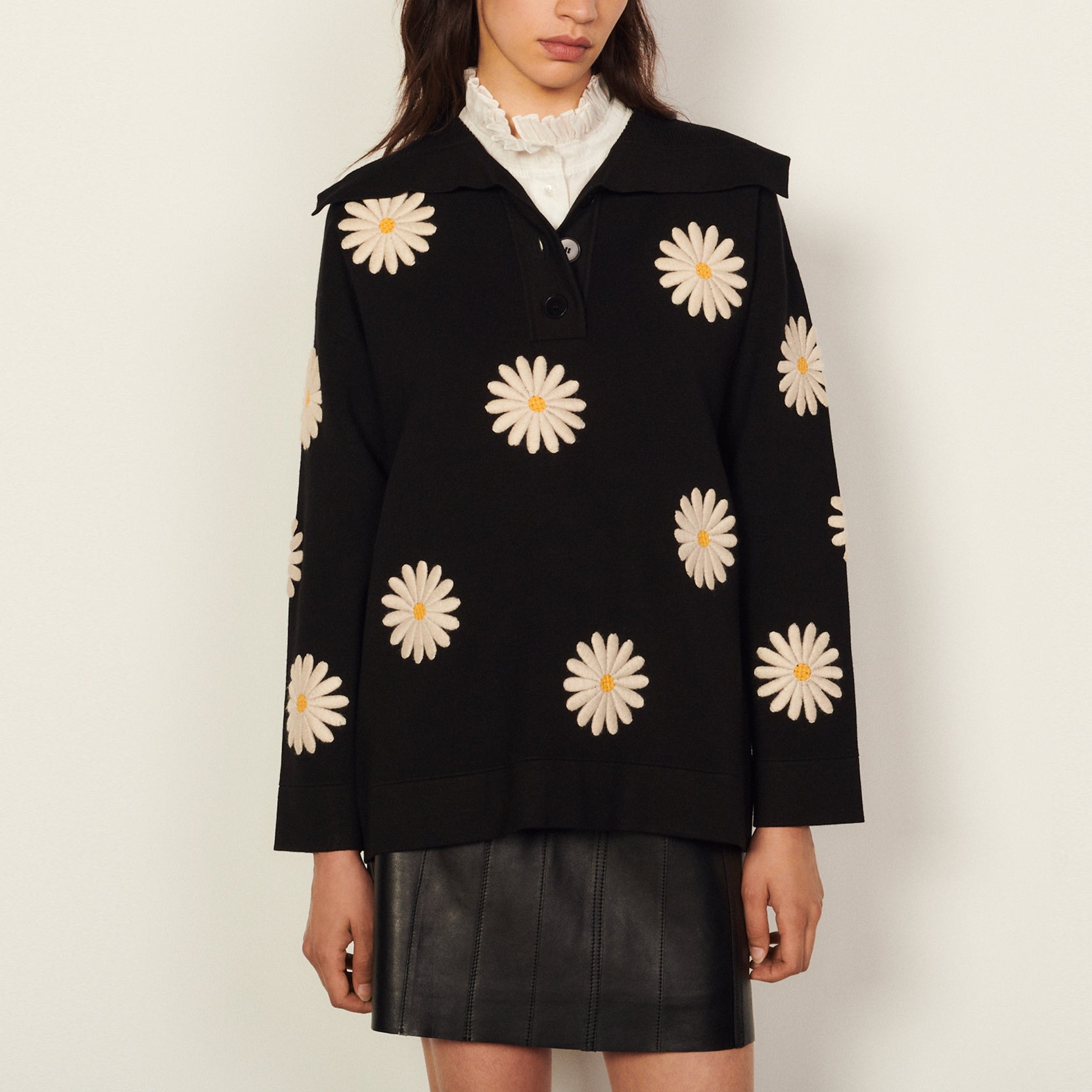 Pull Noir Sandro seconde main