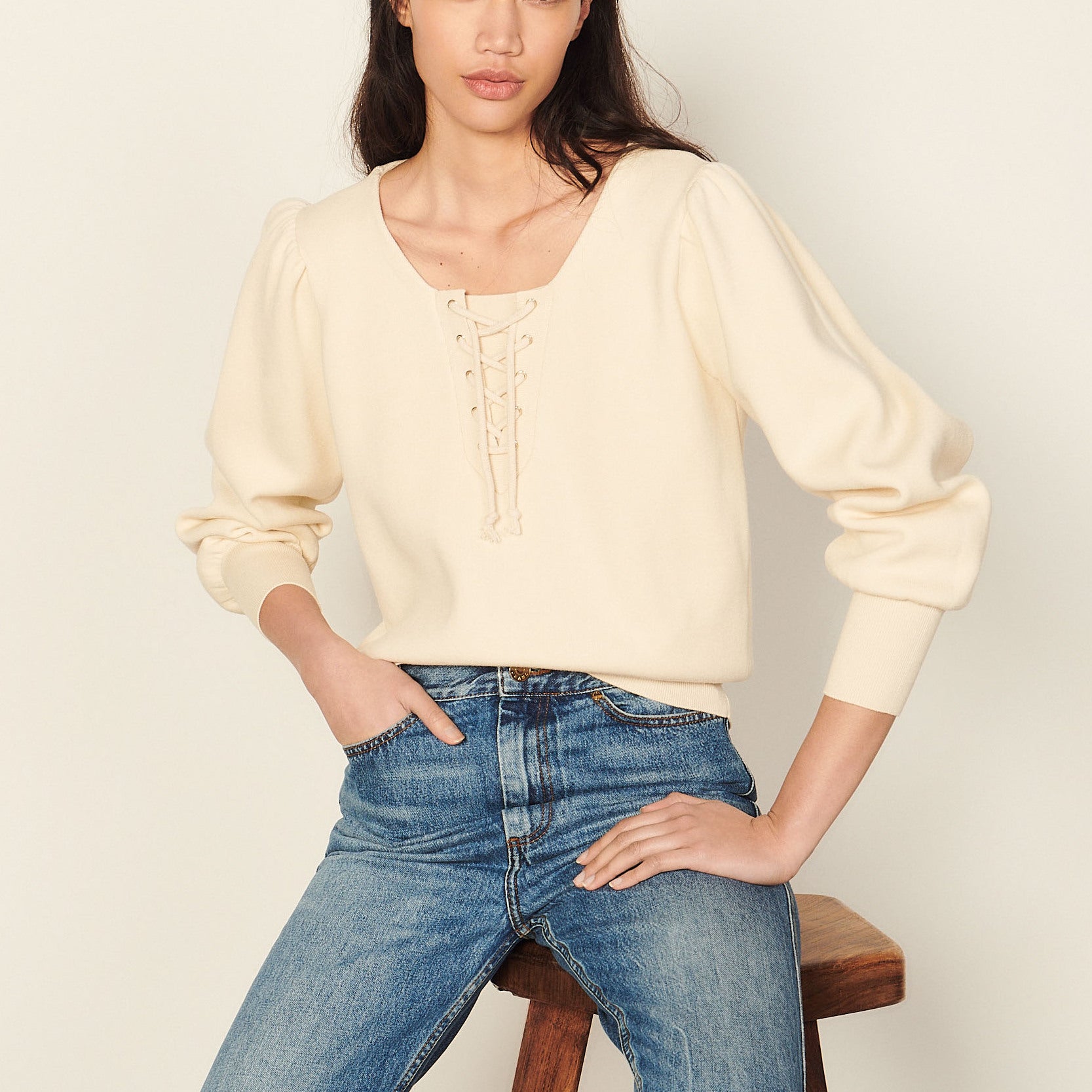 Pull lacé Sandro seconde main