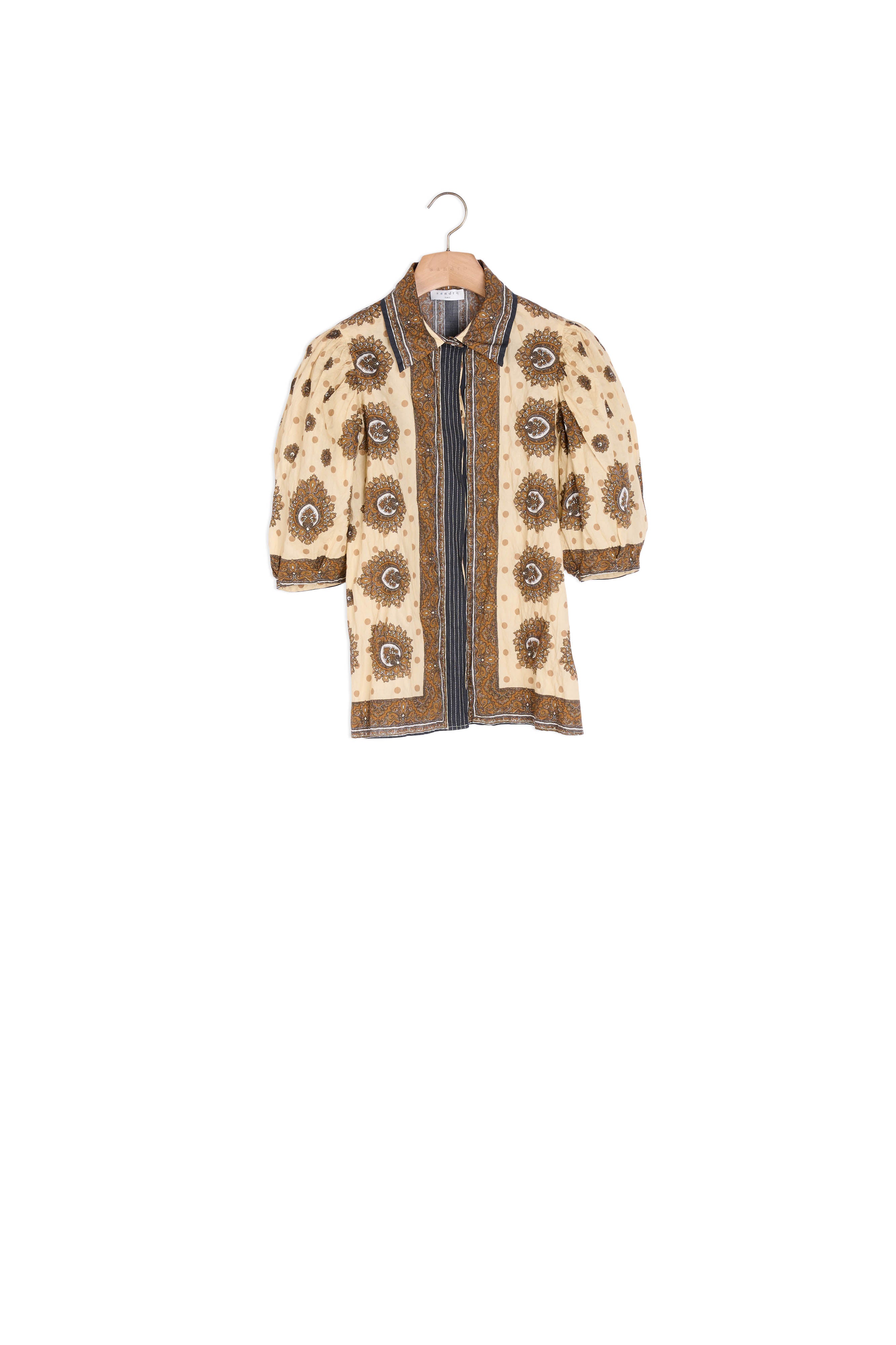 Chemise en coton imprimé Sandro seconde main