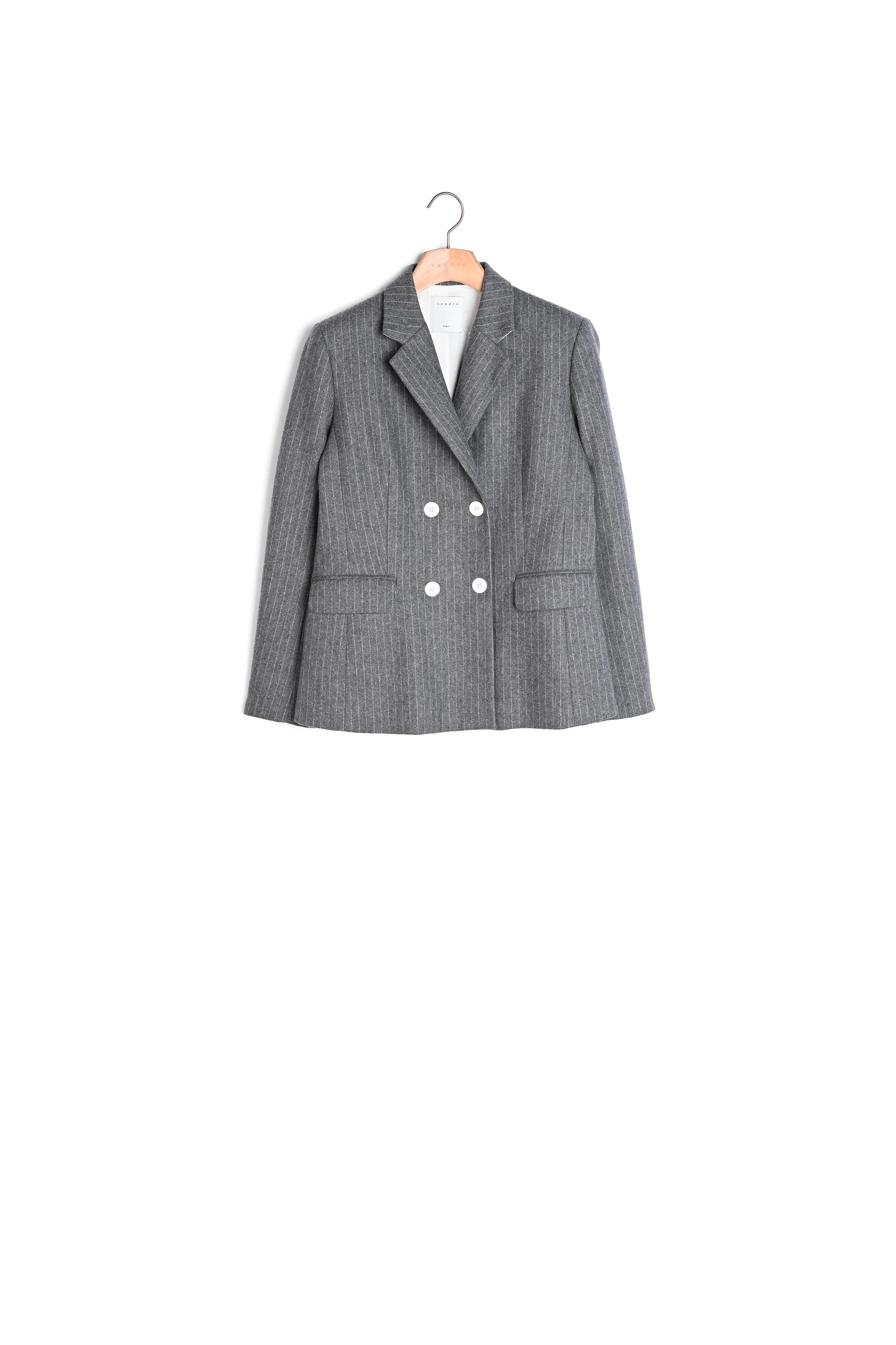 Veste de tailleur en flanelle Sandro seconde main