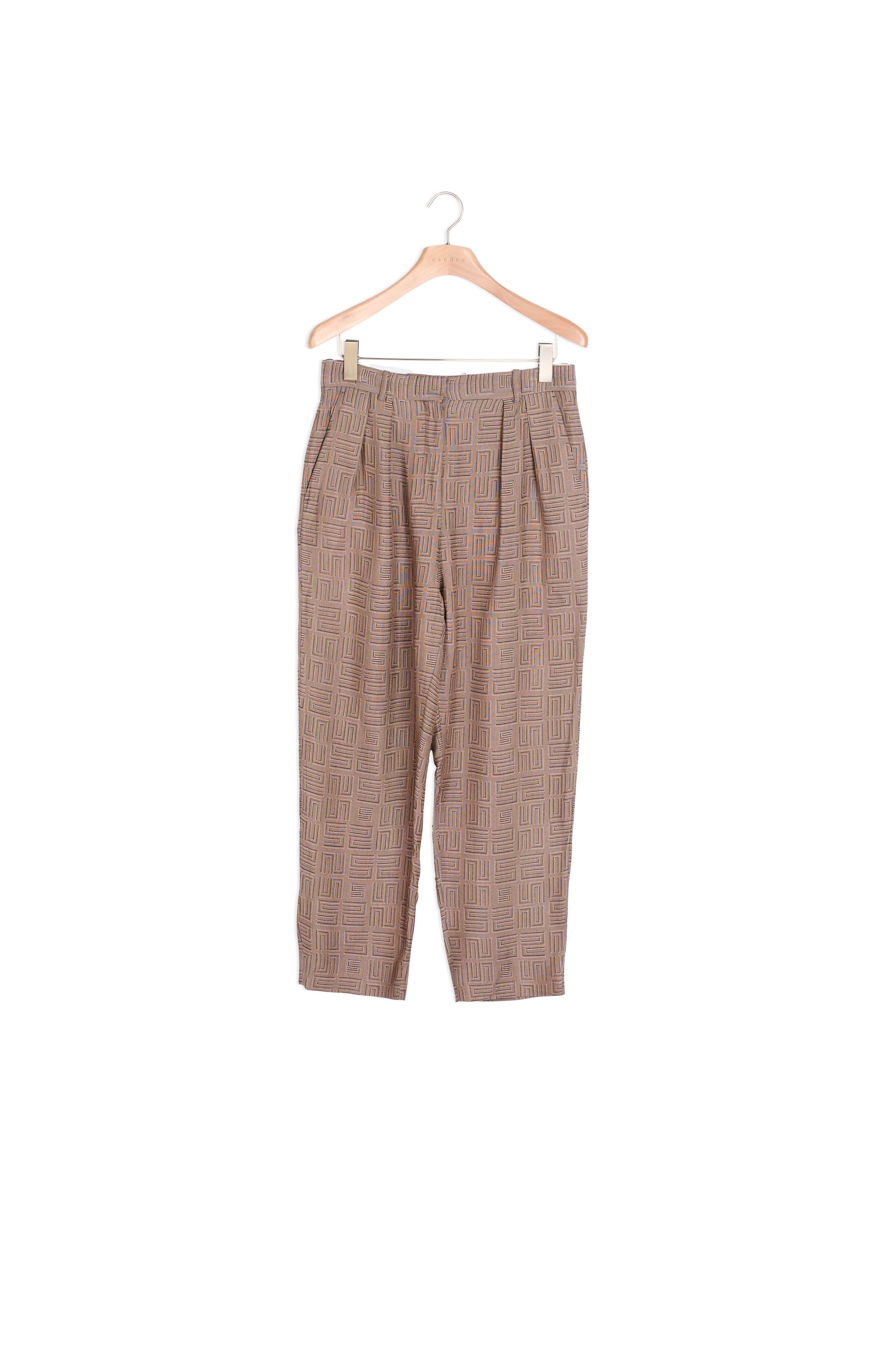 Pantalon en jacquard à taille haute Sandro seconde main