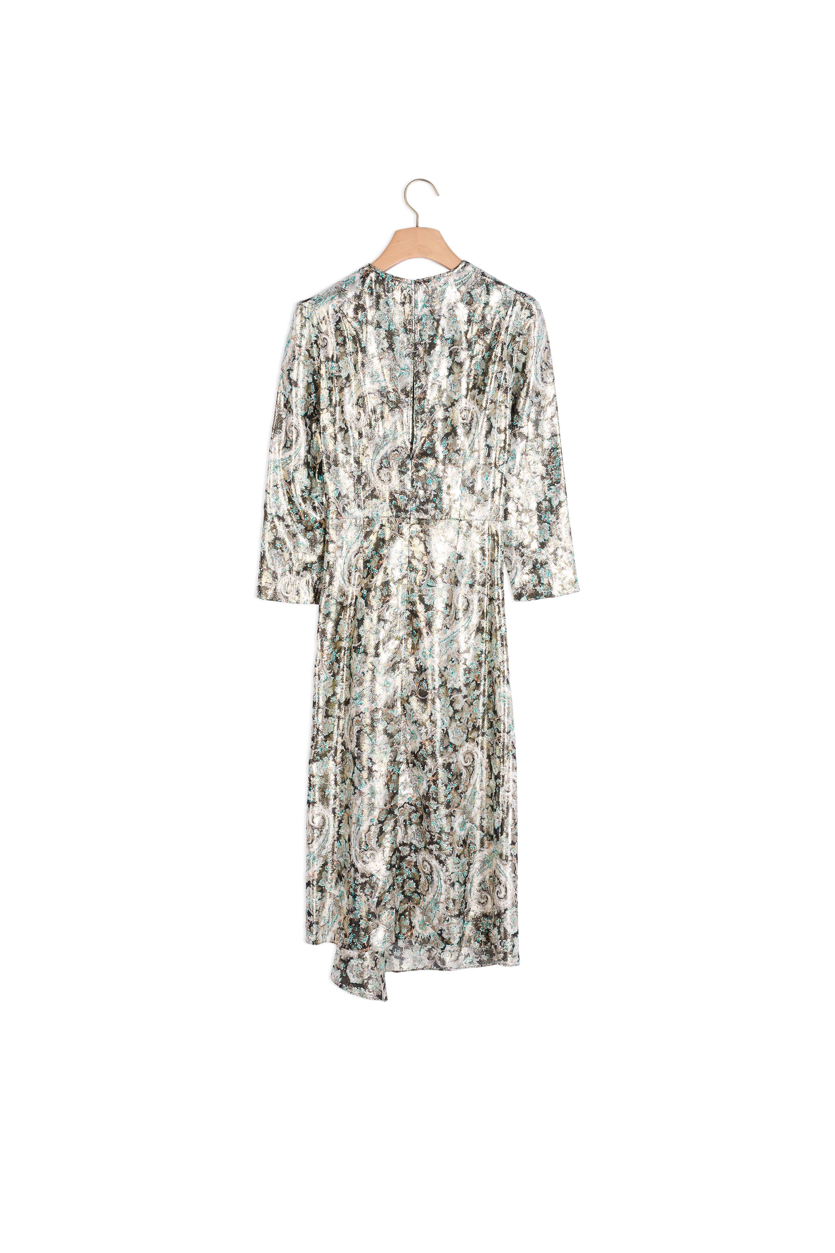 Robe longue drapée en jacquard lurex Sandro seconde main