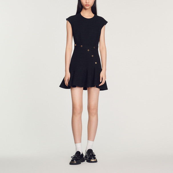 Robe en tweed asymétrique Sandro seconde main