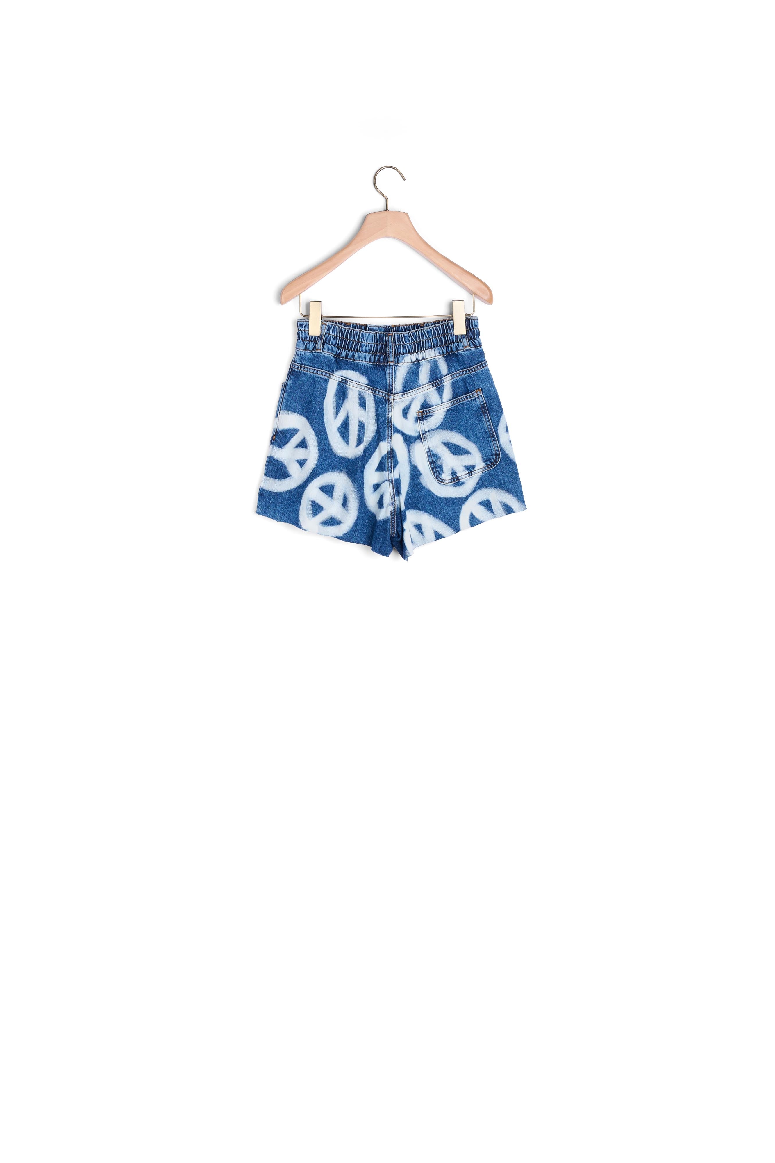 Short large en denim à motifs peace Sandro seconde main