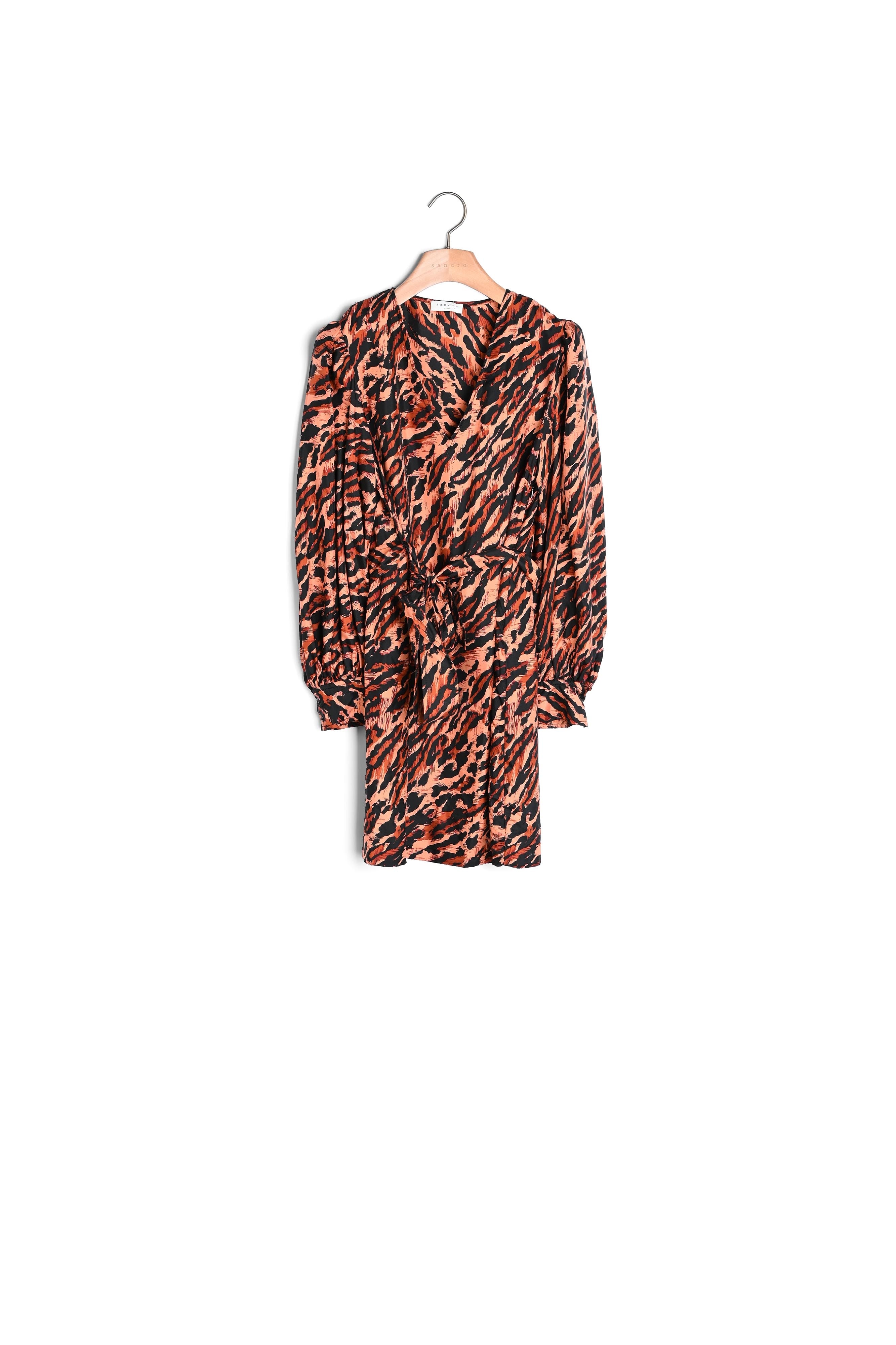 Robe courte imprimée en soie Sandro seconde main