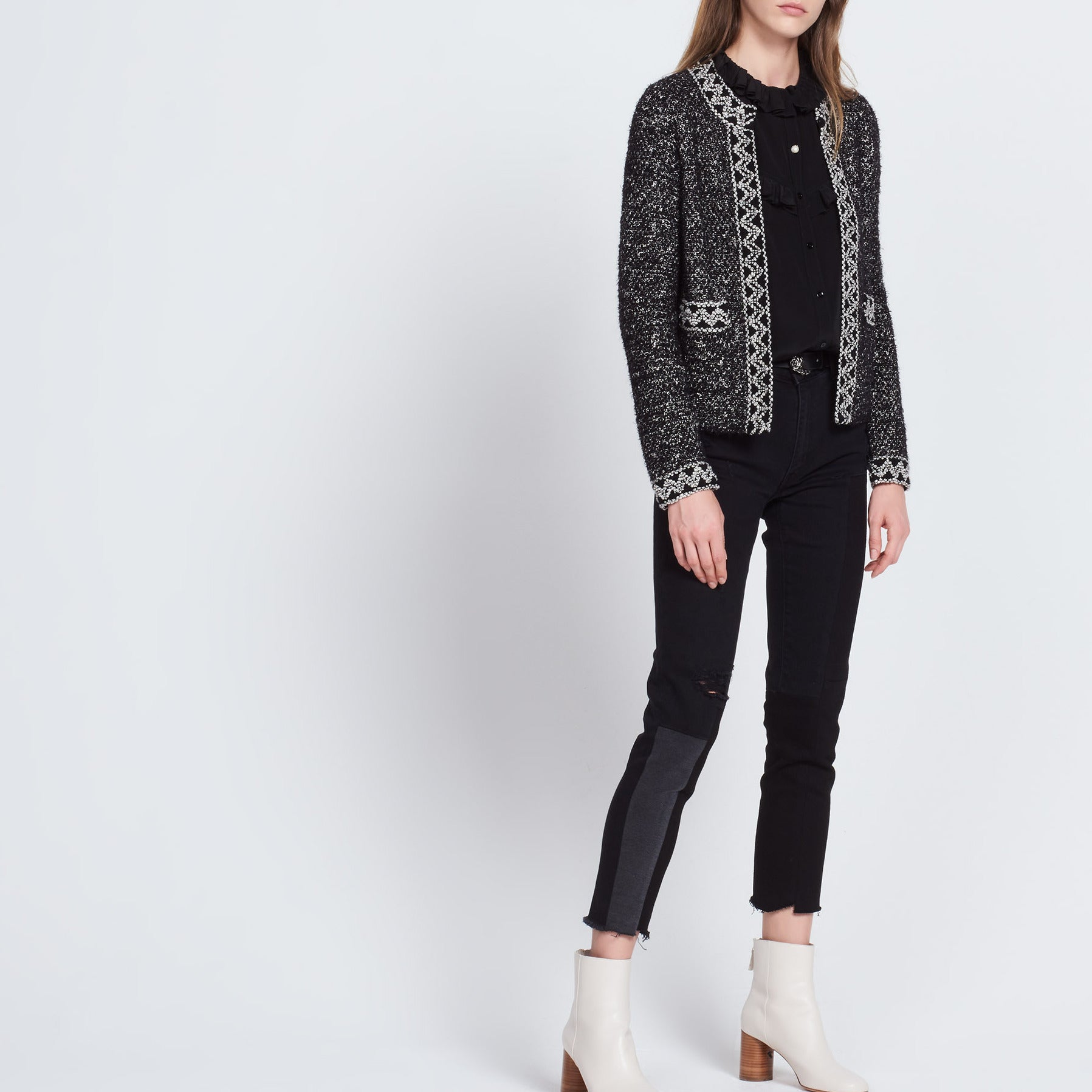 Gilet avec touche de lurex Sandro seconde main