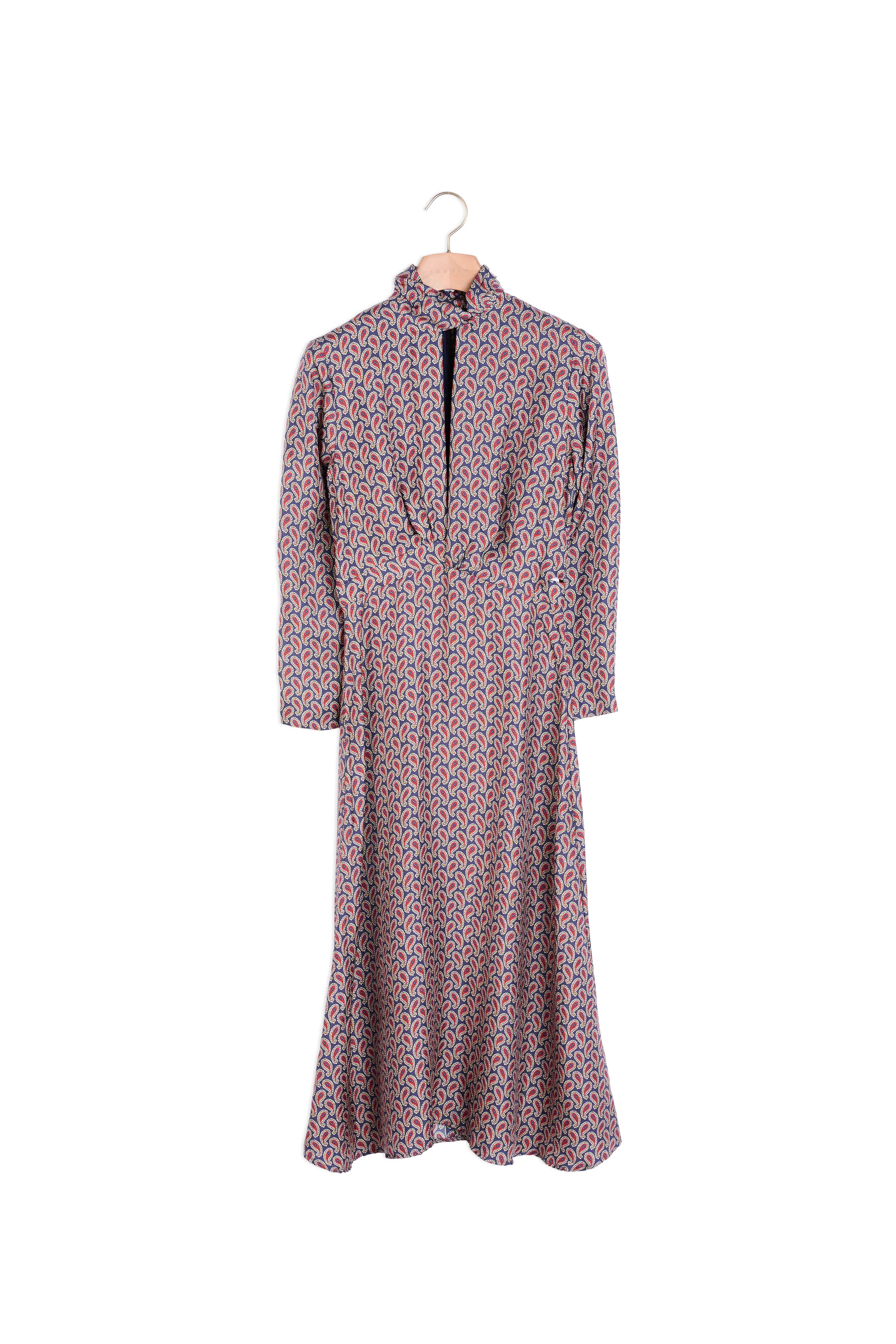 Robe en soie imprimée drapée Sandro seconde main