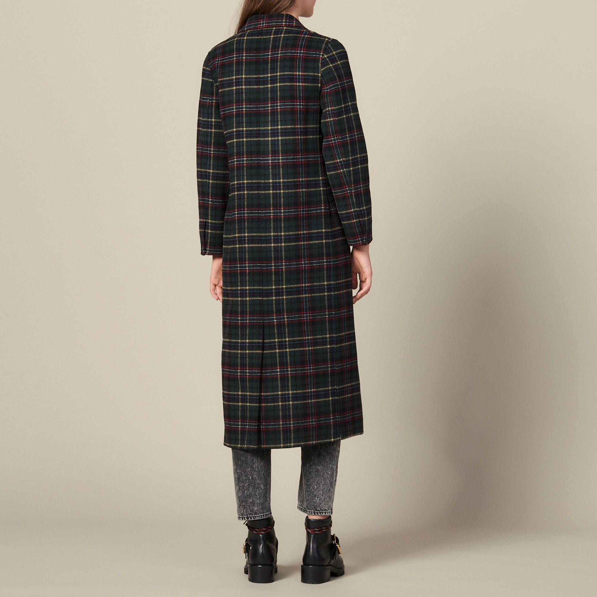 Manteau long orné de strass aux épaules Sandro seconde main