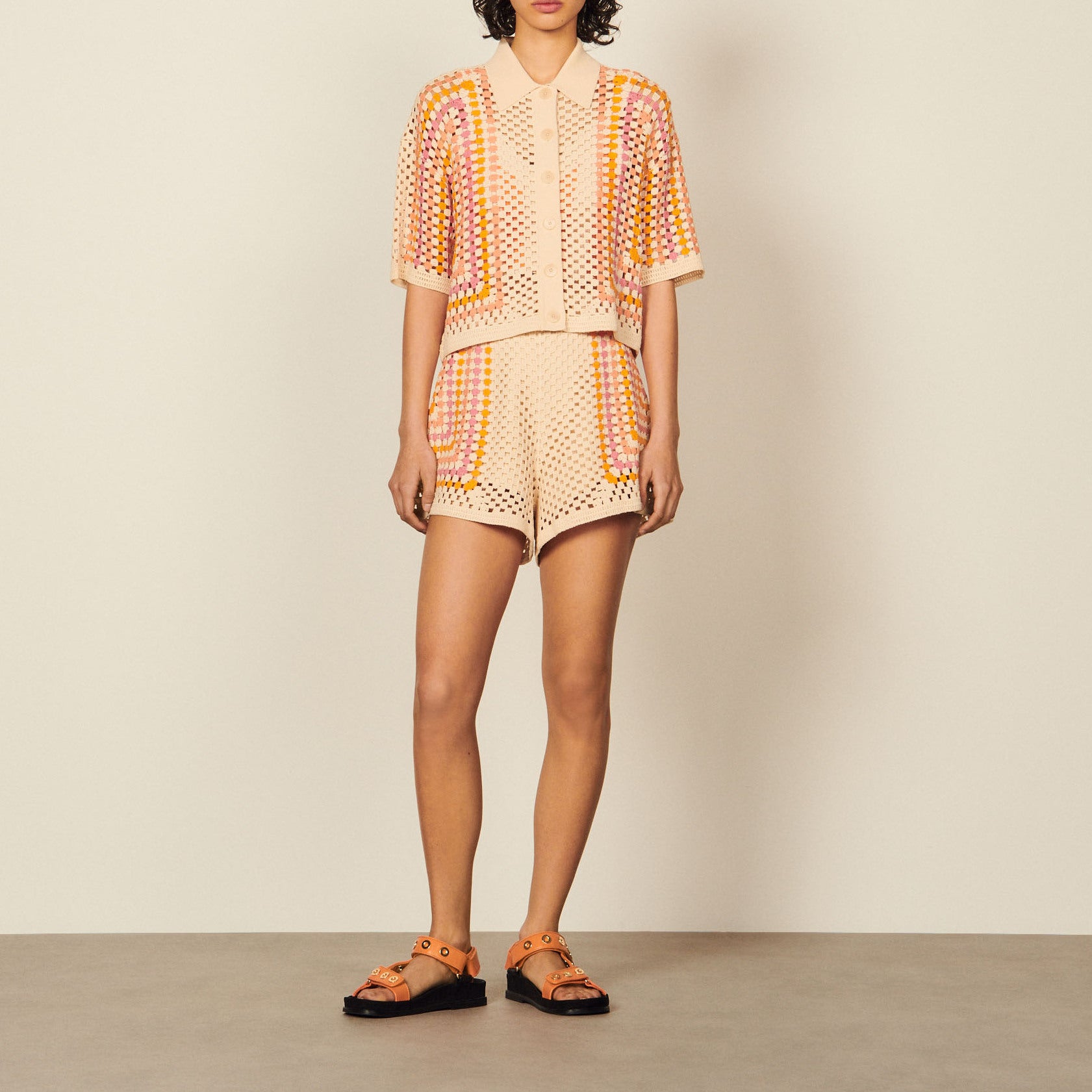 Cardigan en crochet Sandro seconde main
