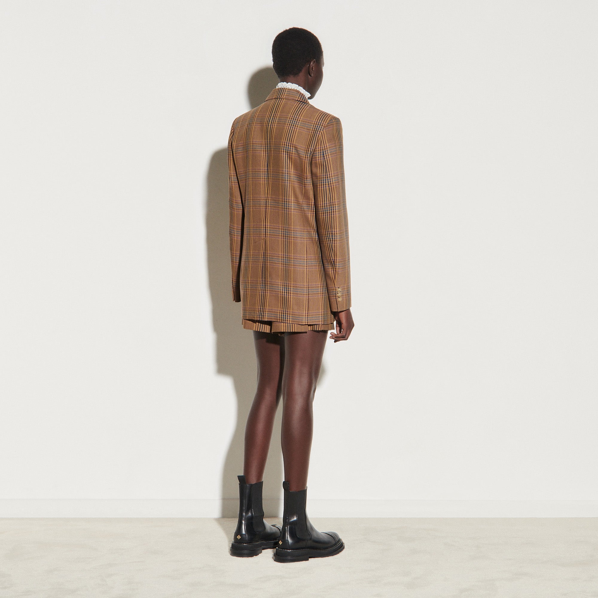 Veste tailleur à carreaux Sandro seconde main