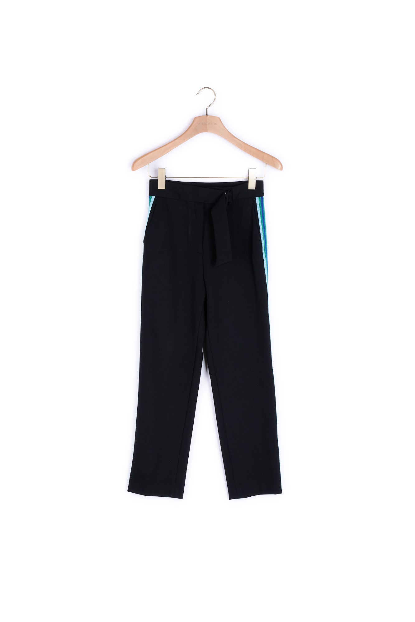 Pantalon 7/8ème orné de galons latéraux Sandro seconde main