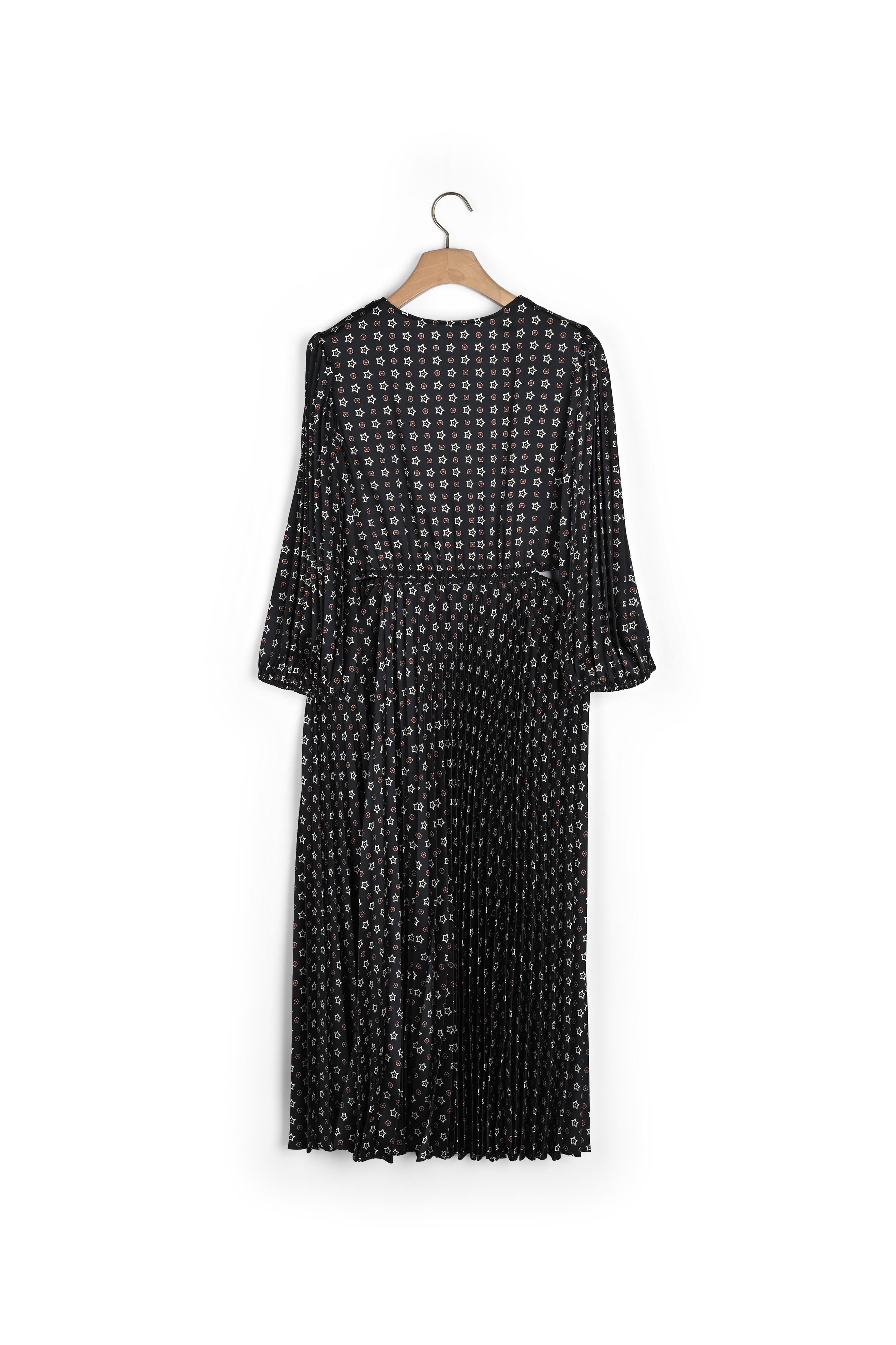 Robe longue plissée imprimée Sandro seconde main