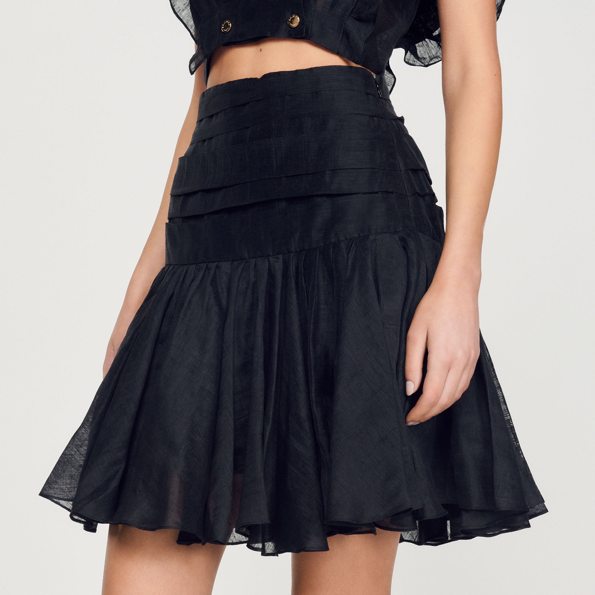 Jupe courte volantée Sandro seconde main