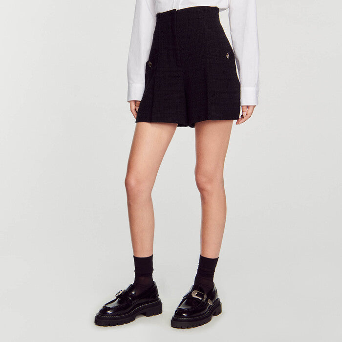 Short taille haute en tweed Sandro seconde main