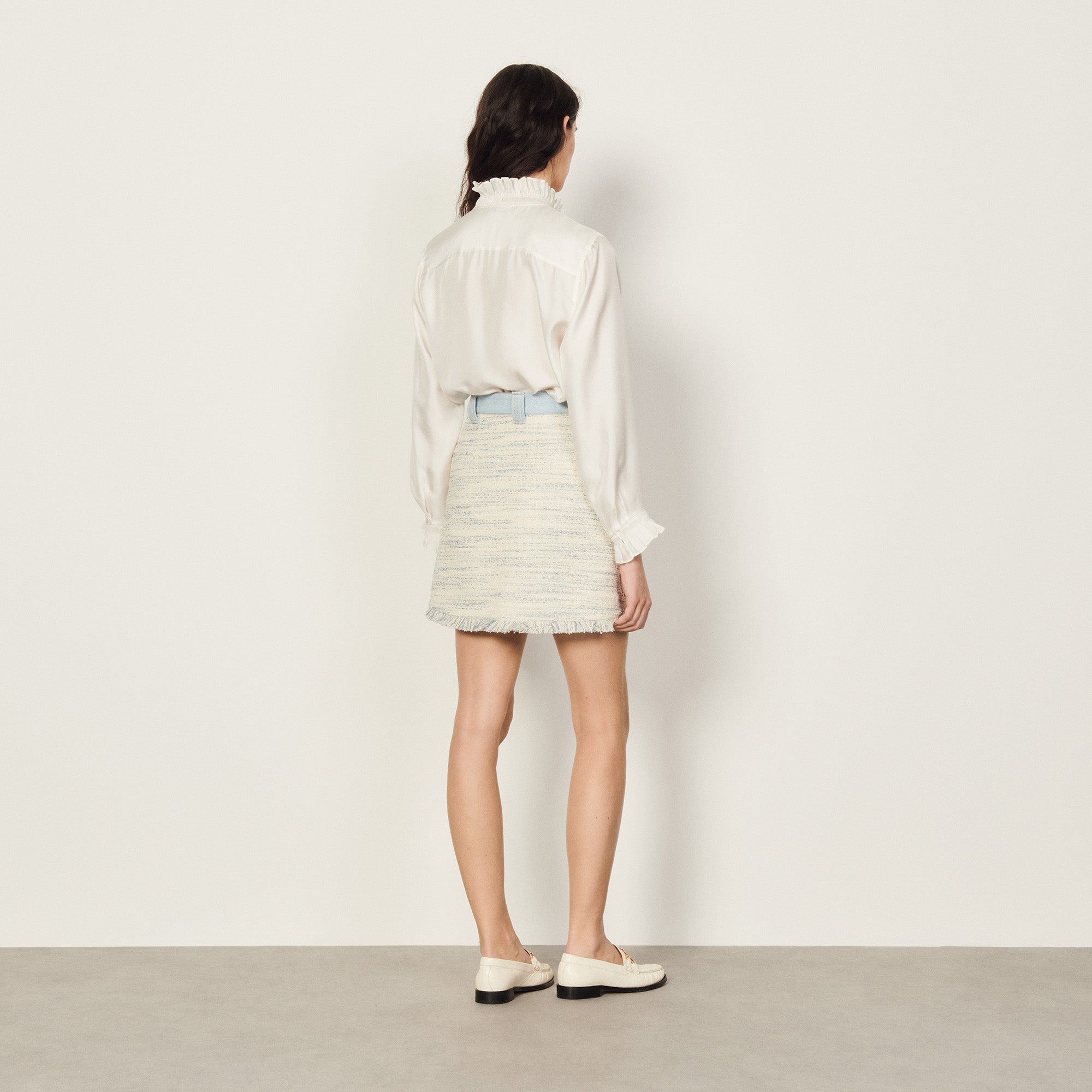 Jupe courte en tweed Sandro seconde main