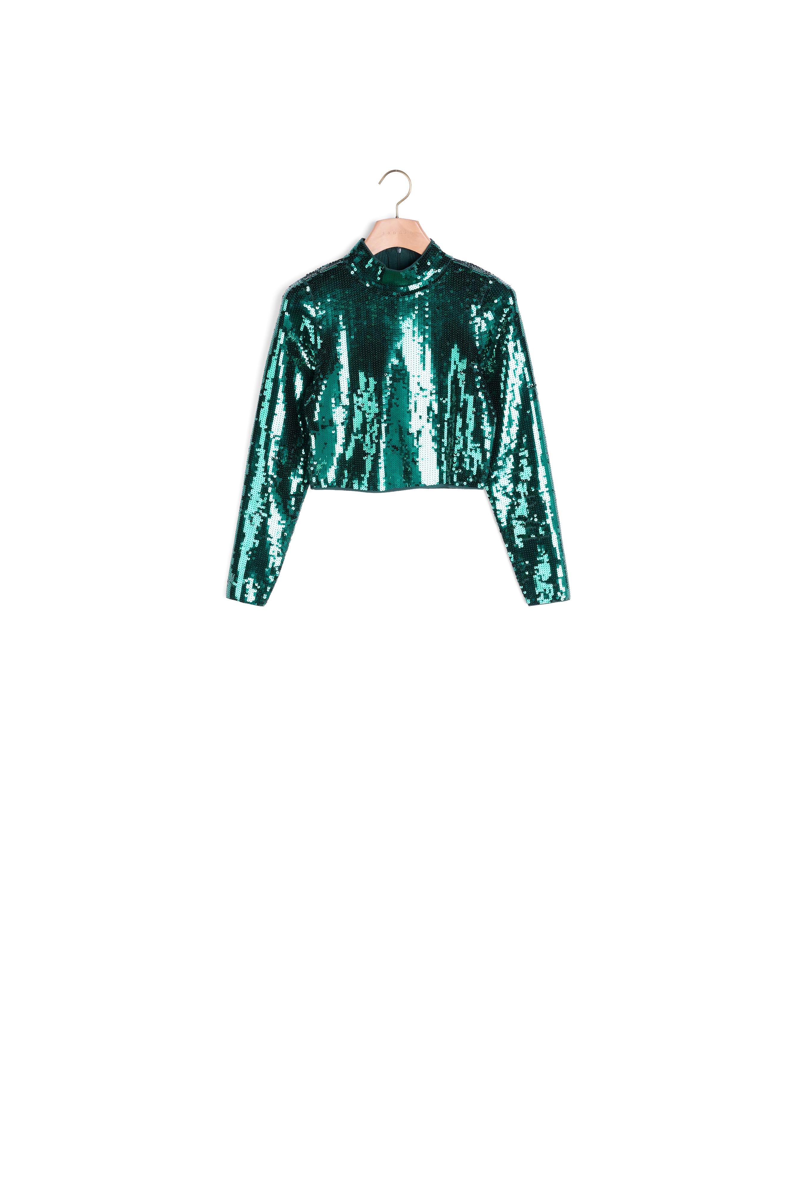 Pull court en Maille sequins Sandro seconde main