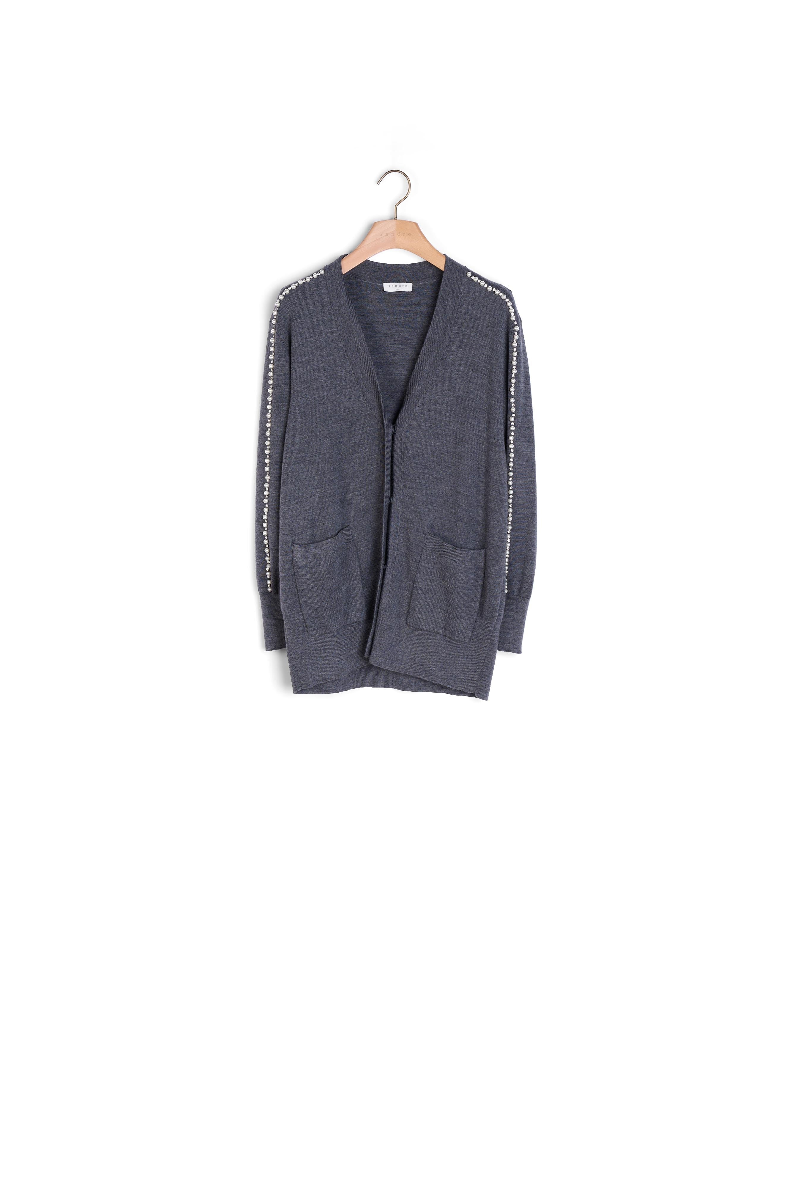 Gilet avec broderie de perles et strass Sandro seconde main