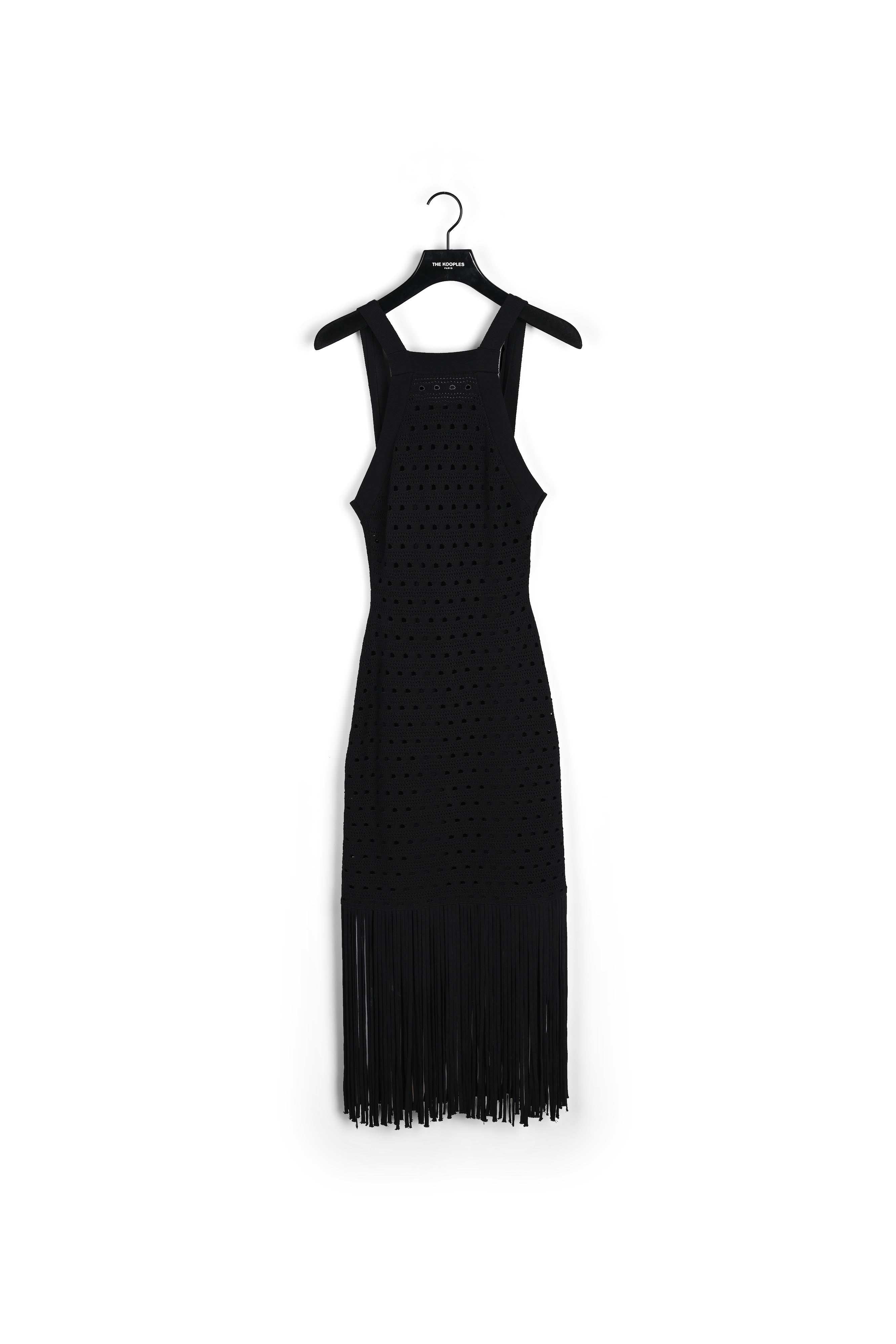 Robe midi frangée en maille Sandro seconde main