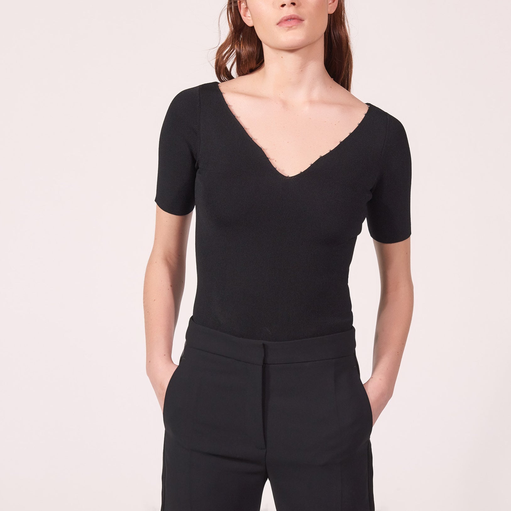 Top en Maille à encolure perlée Sandro seconde main