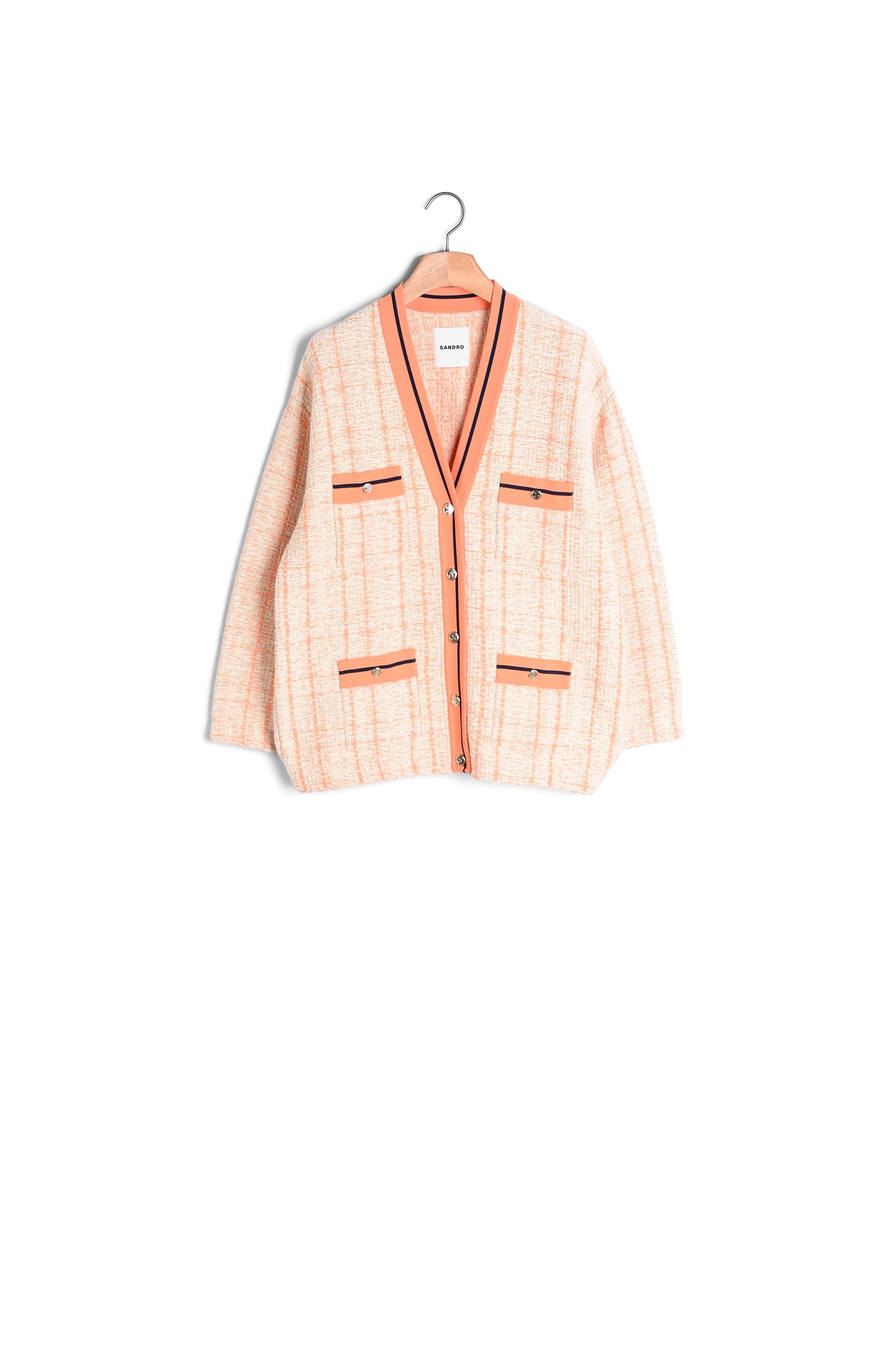 Cardi-coat en tweed Sandro seconde main