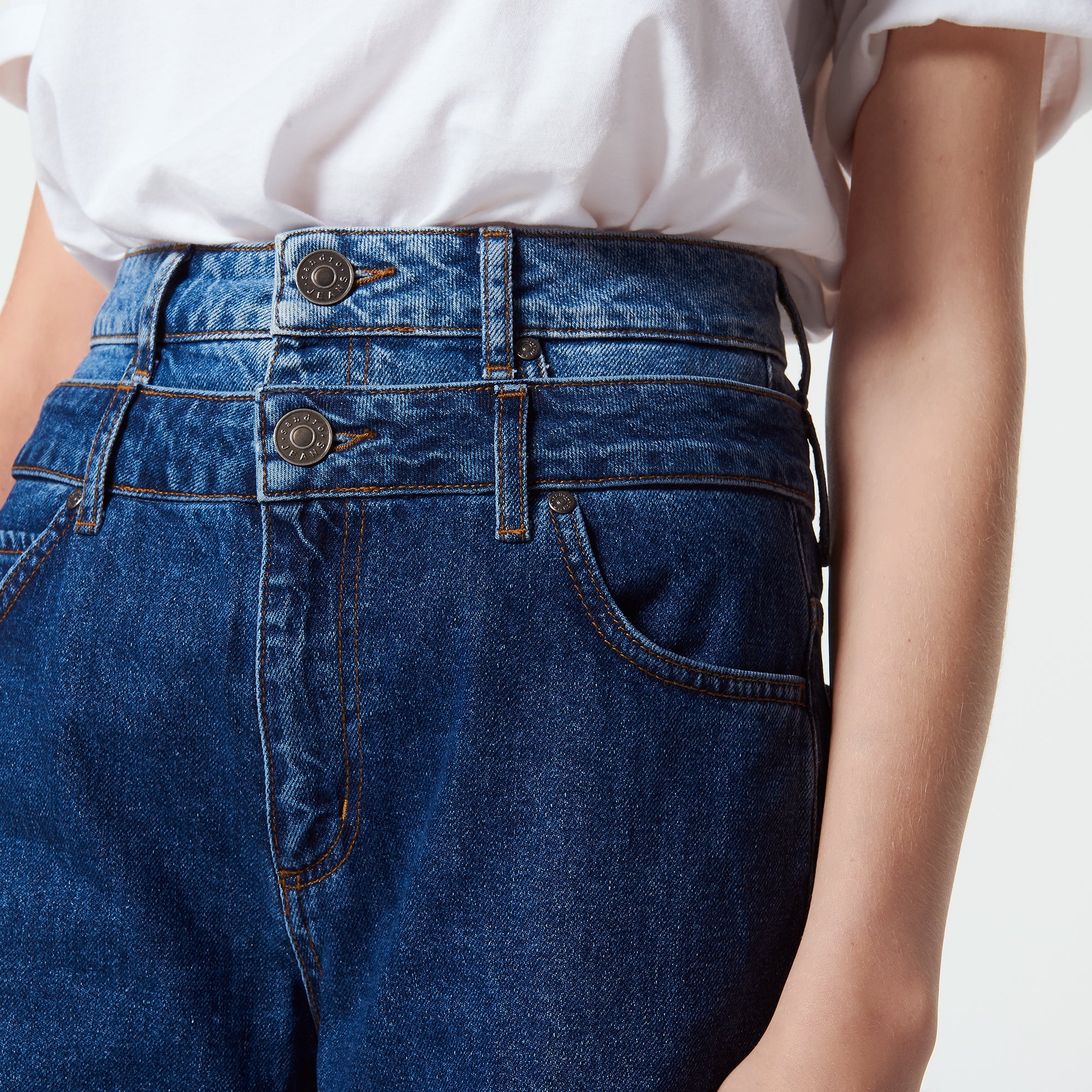 Jean trompe l'œil coupe mom Sandro seconde main