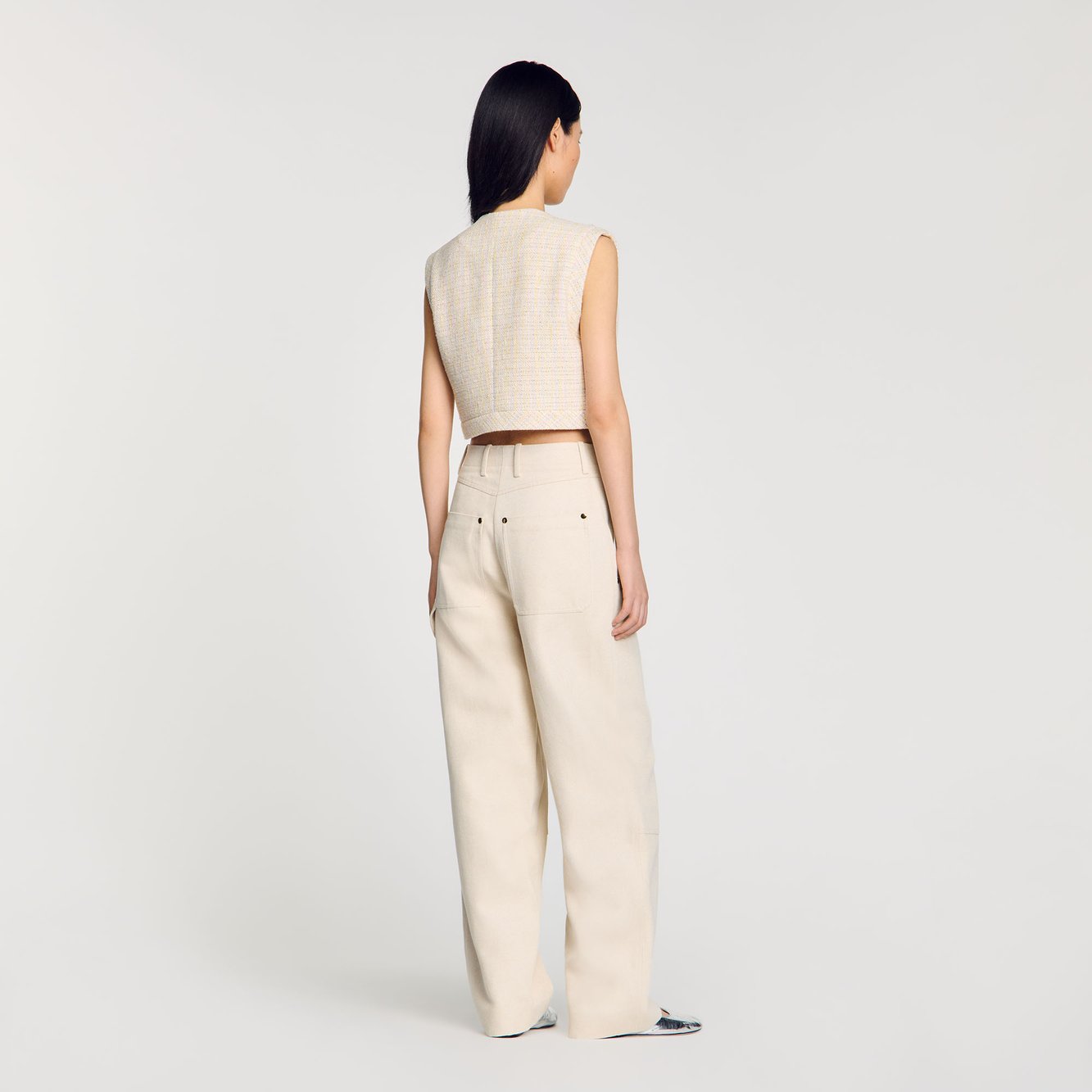 Veston en tweed fantaisie Sandro seconde main