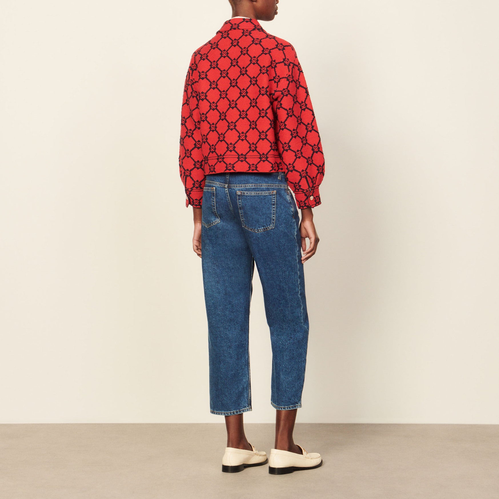 Cardi-coat en jacquard Sandro seconde main