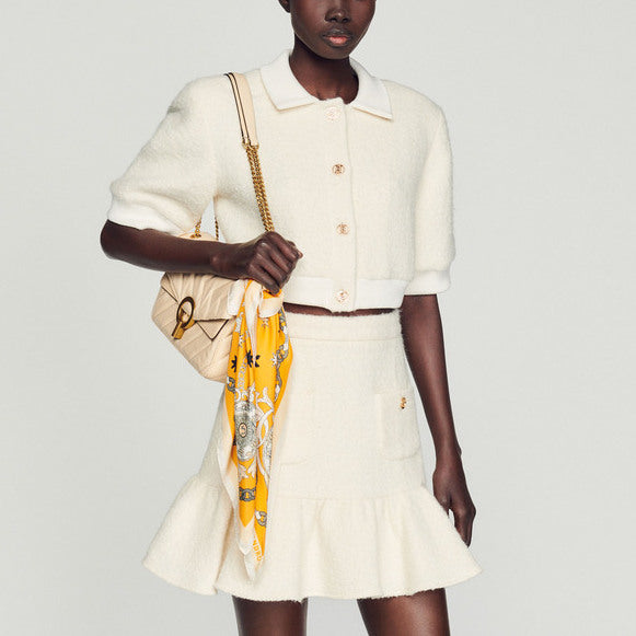 Jupe Ecru Sandro seconde main