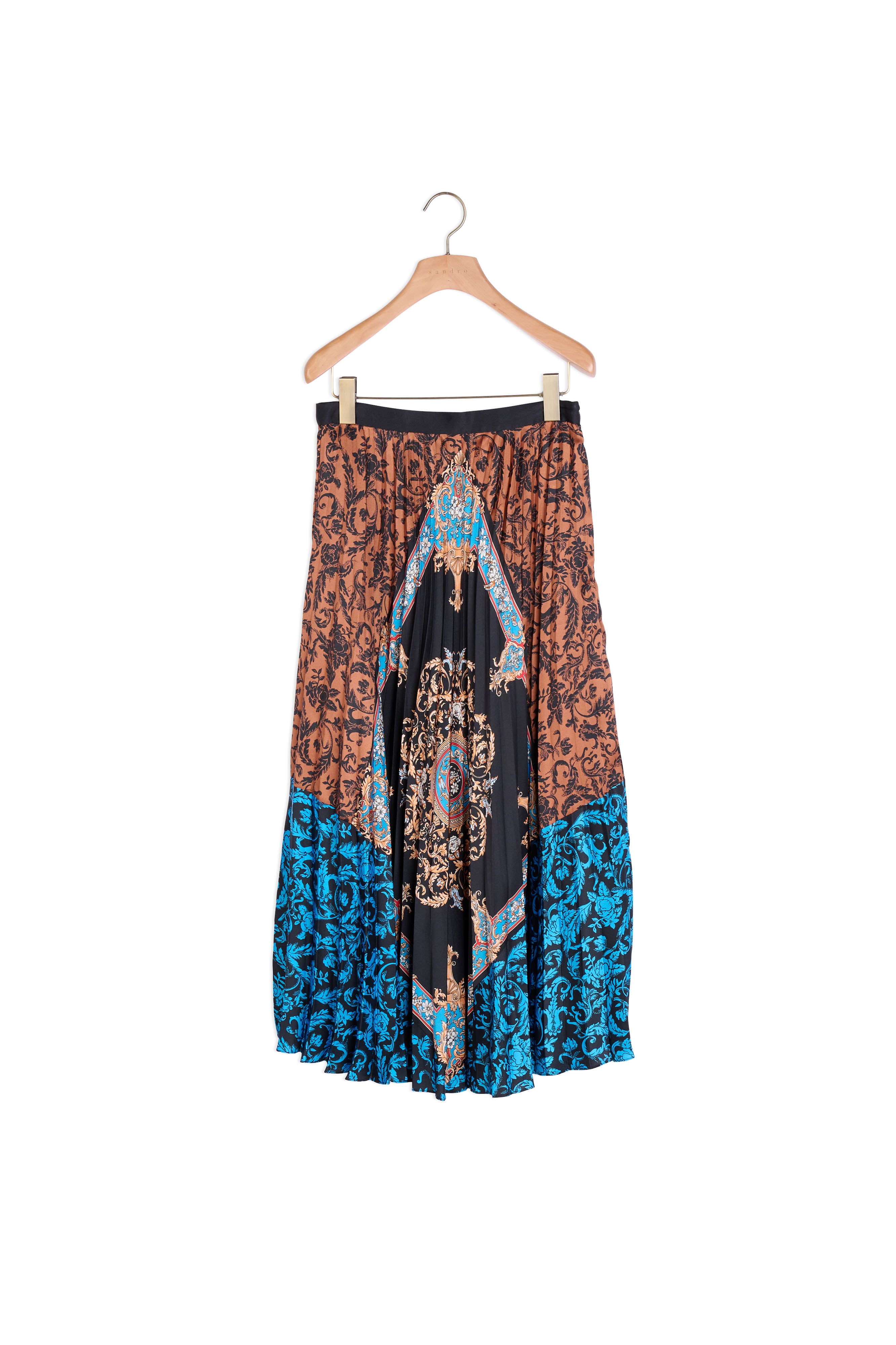 Jupe longue plissée  imprimée Sandro seconde main