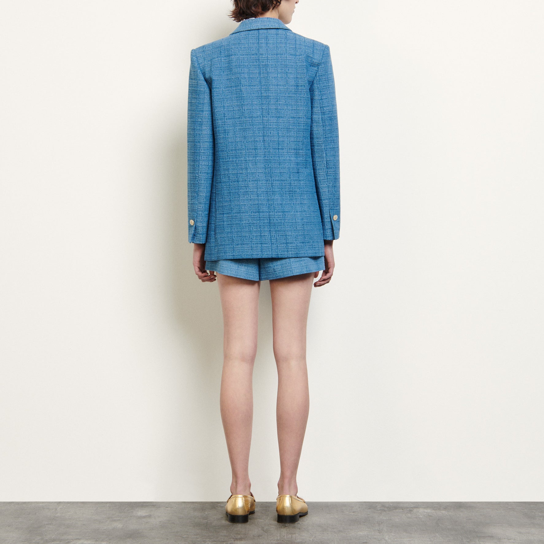 Veste en denim jacquard Sandro seconde main