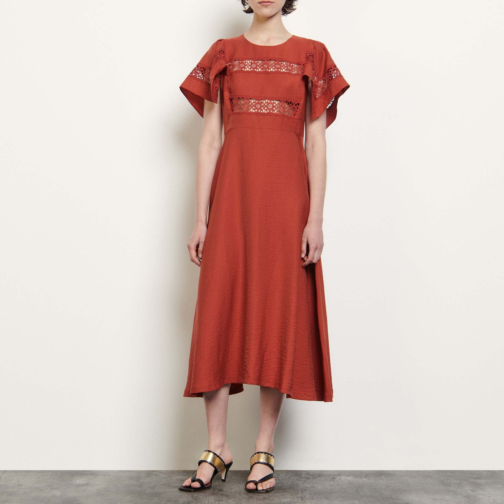 Robe avec application de dentelle Sandro seconde main