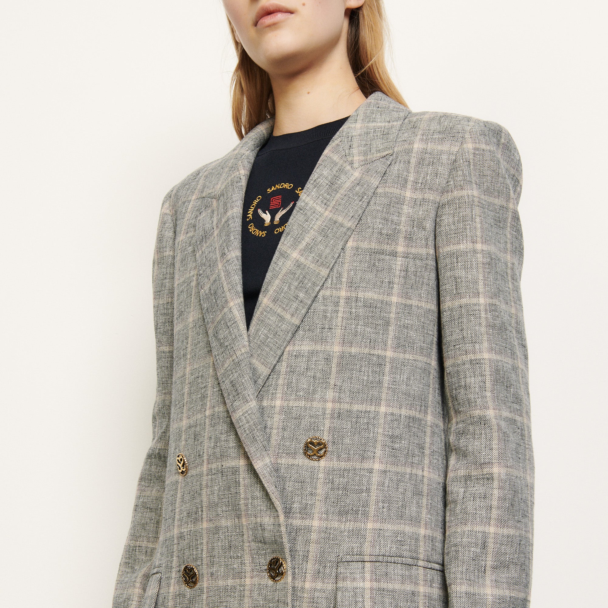 Blazer à carreaux Sandro seconde main