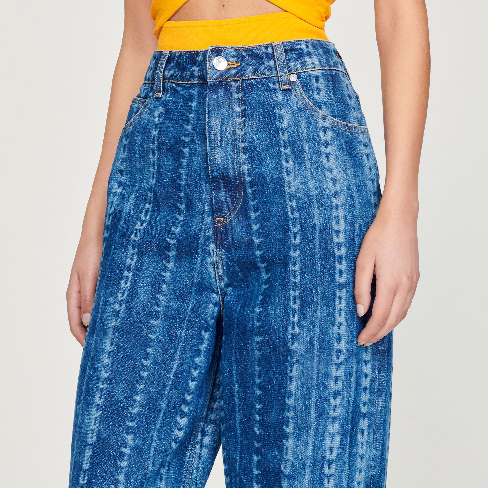 Jean à motifs délavés Sandro seconde main