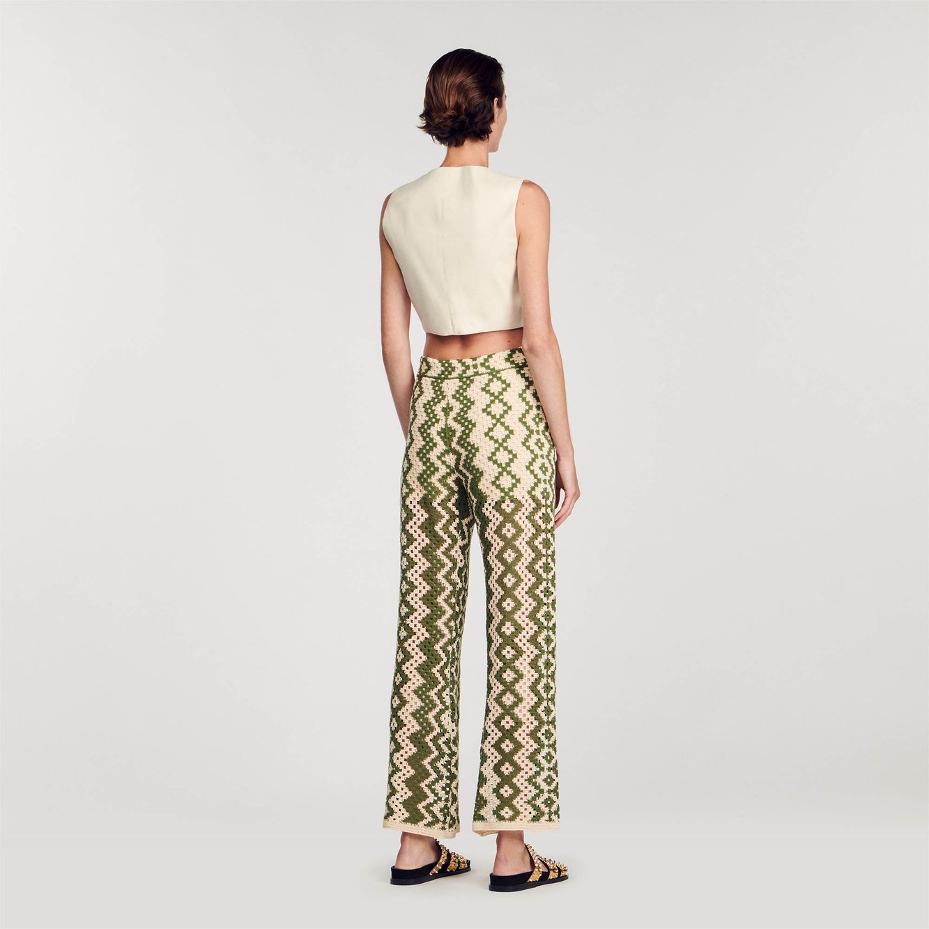 Pantalon en Maille Sandro seconde main