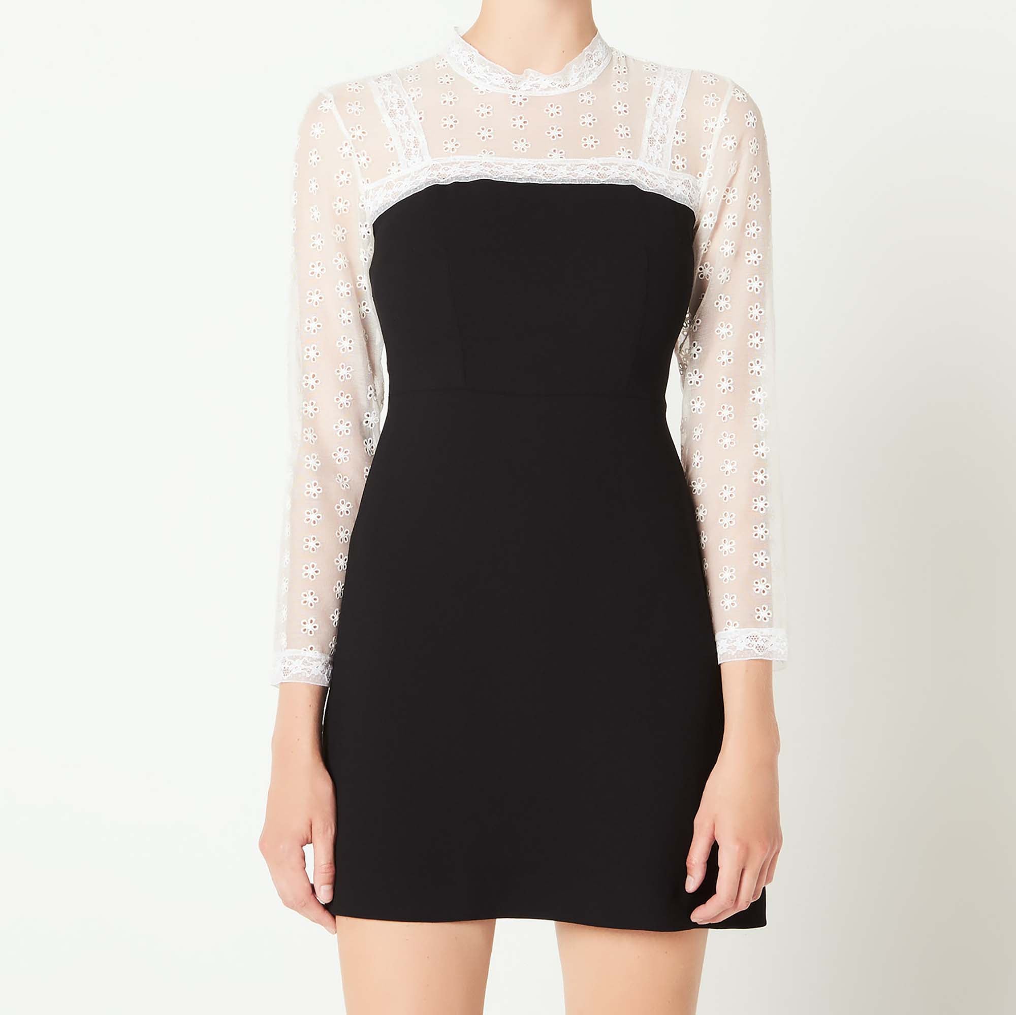Robe courte à empiècement dentelle Sandro seconde main