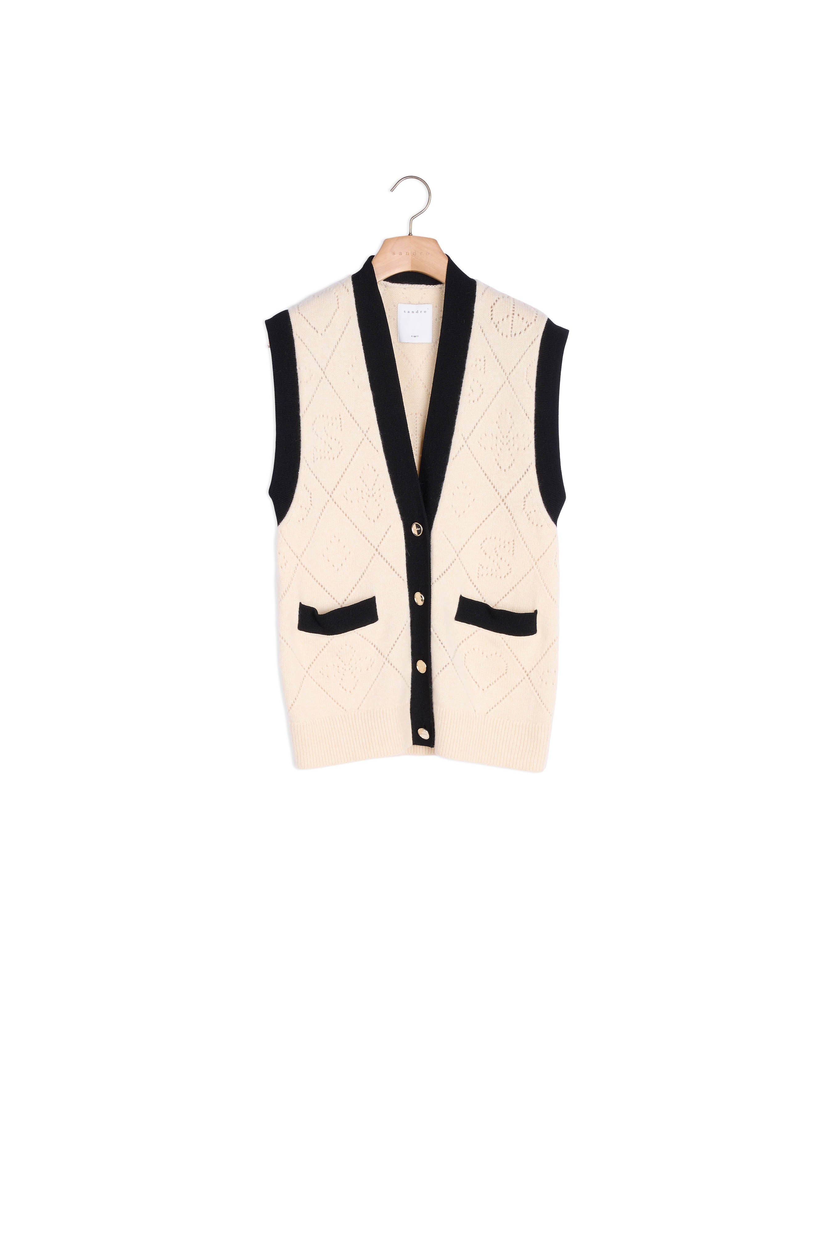 Cardi coat oversize sans manches Sandro seconde main