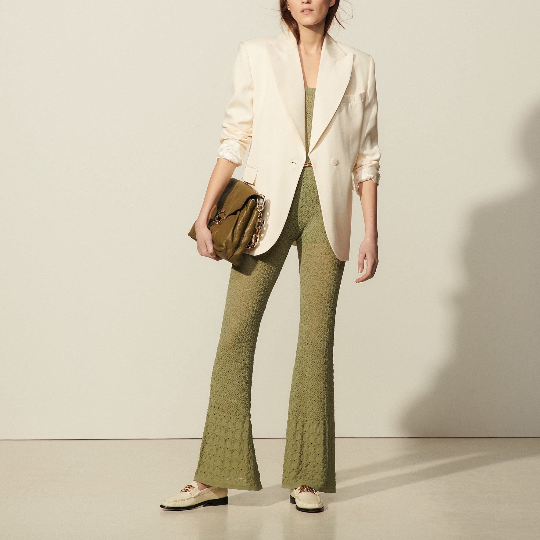 Pantalon en Maille pointelle Sandro seconde main