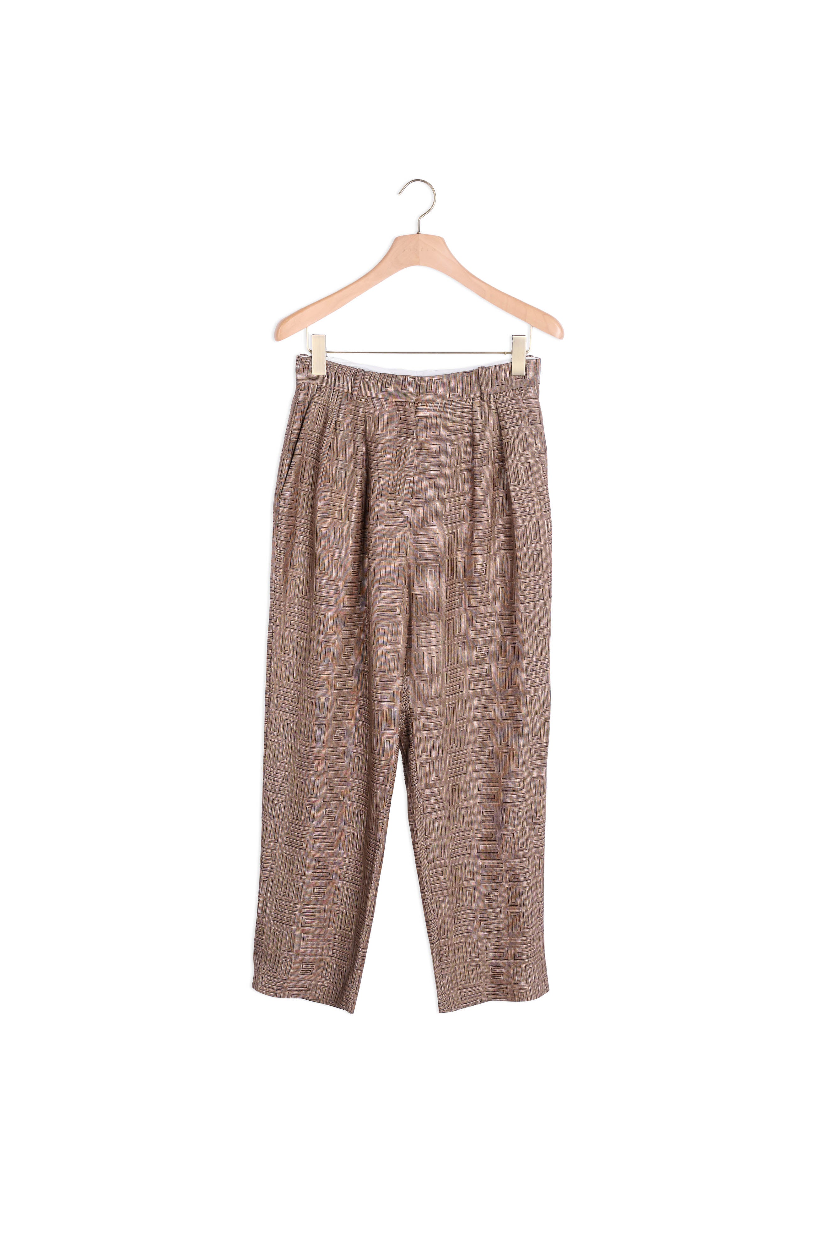 Pantalon en jacquard à taille haute Sandro seconde main