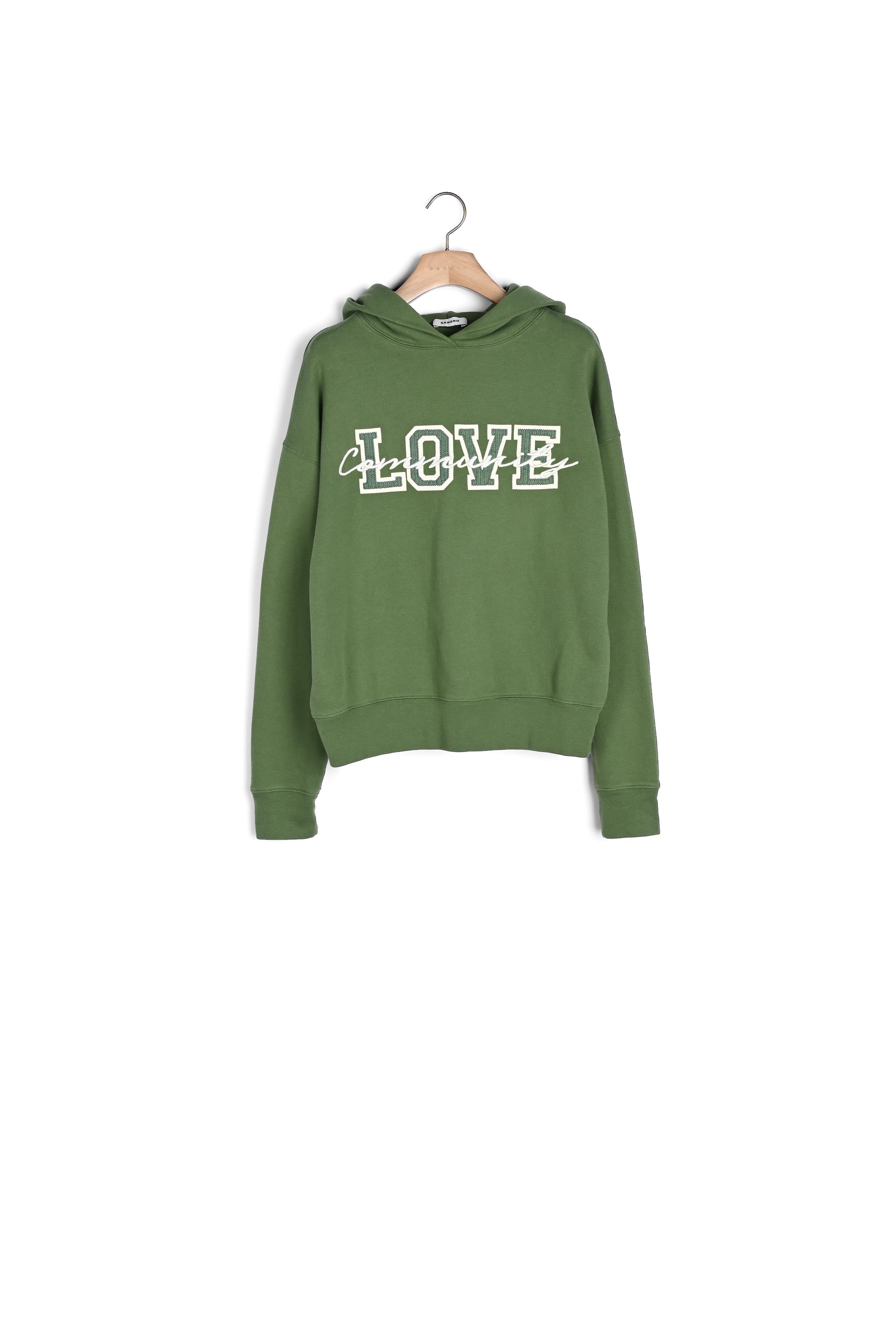 Sweat à capuche Love Community Sandro seconde main