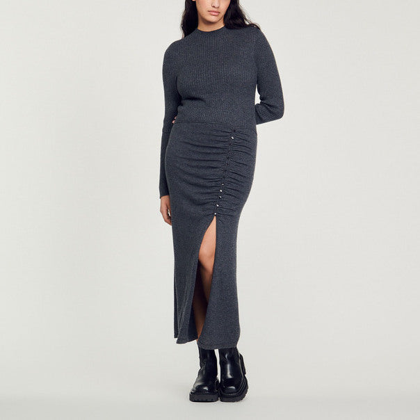 Robe longue en Maille froncée Sandro seconde main