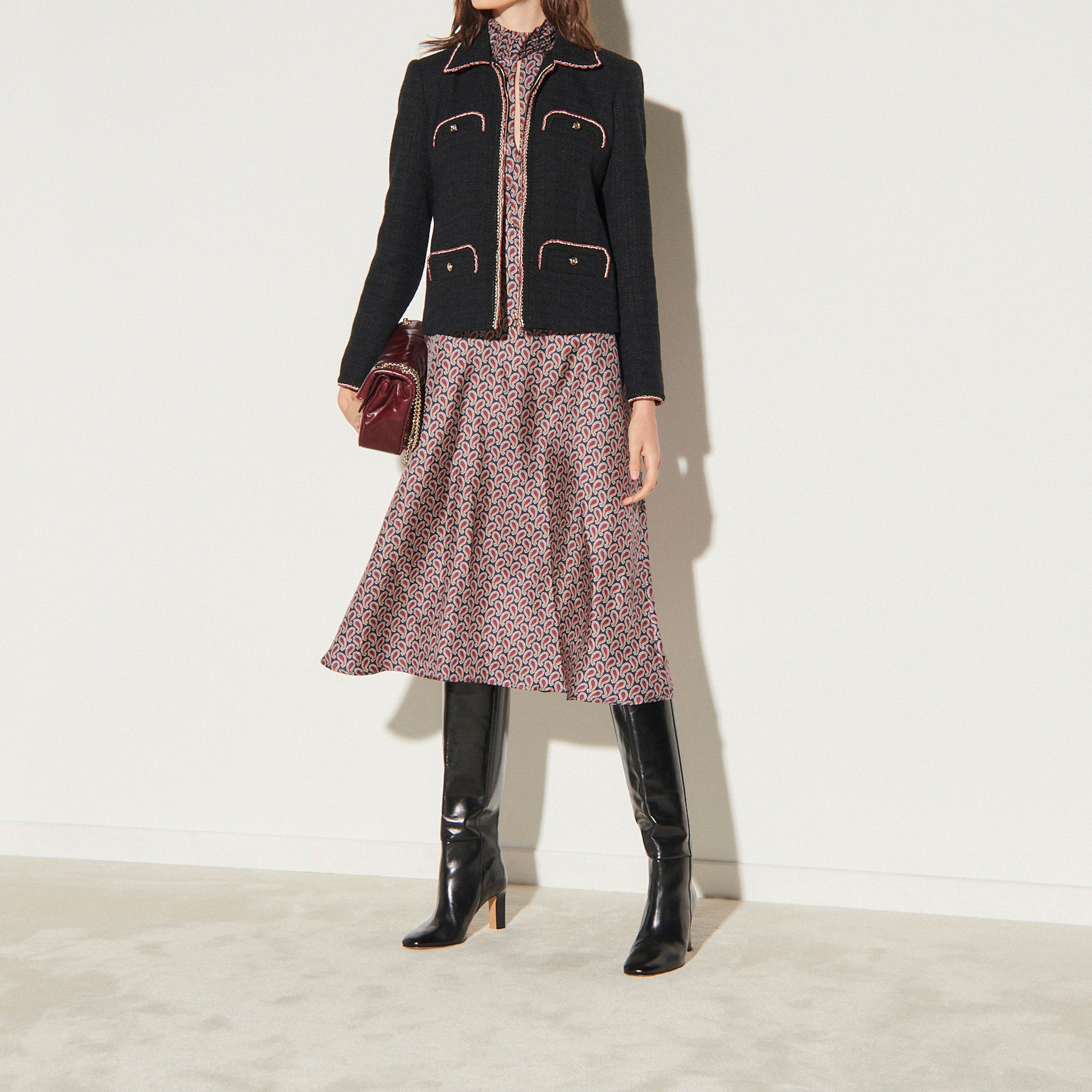 Veste en tweed jacquard Sandro seconde main