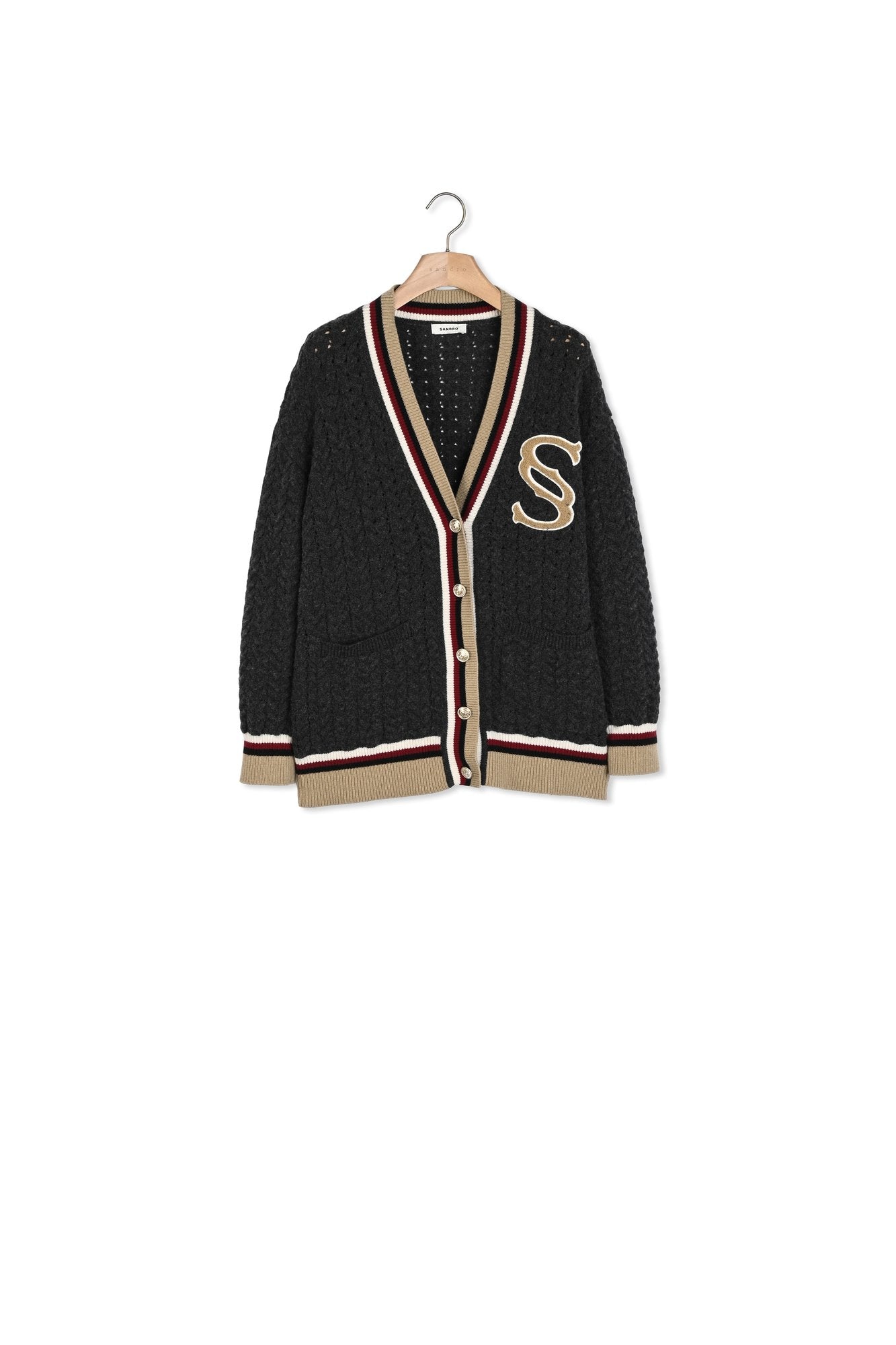 Cardicoat à patch double S Sandro seconde main