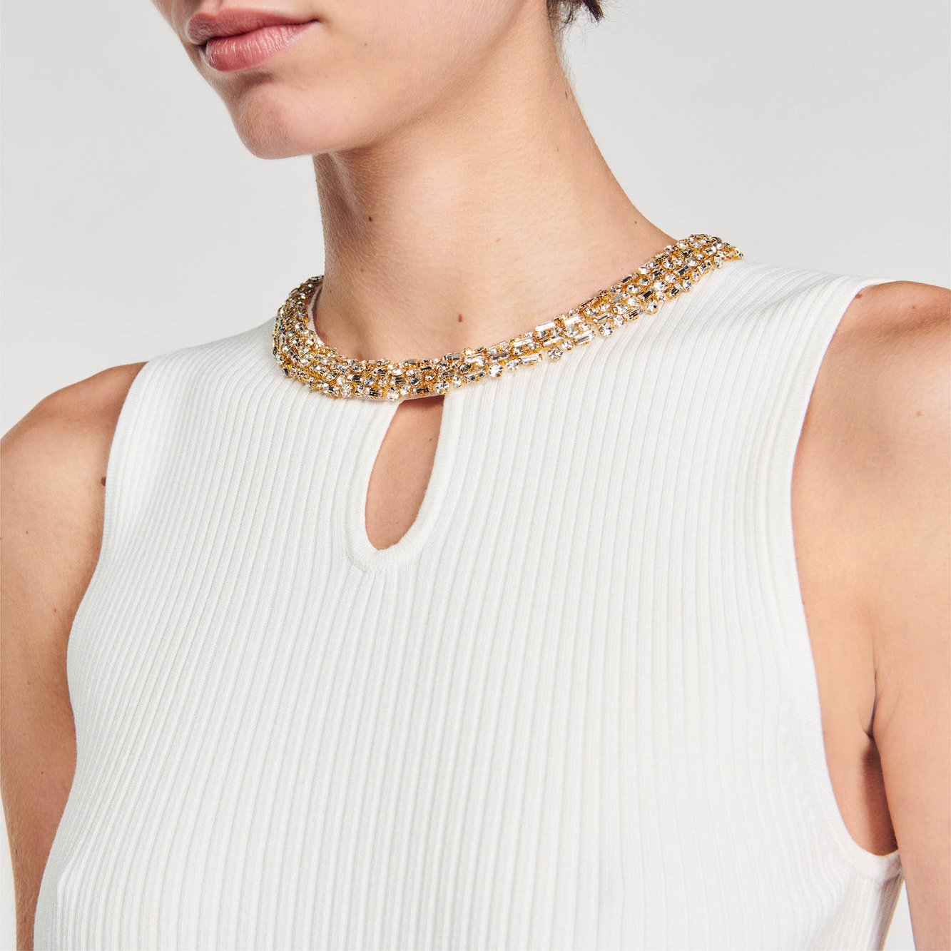 Débardeur en Maille col bijoux Sandro seconde main