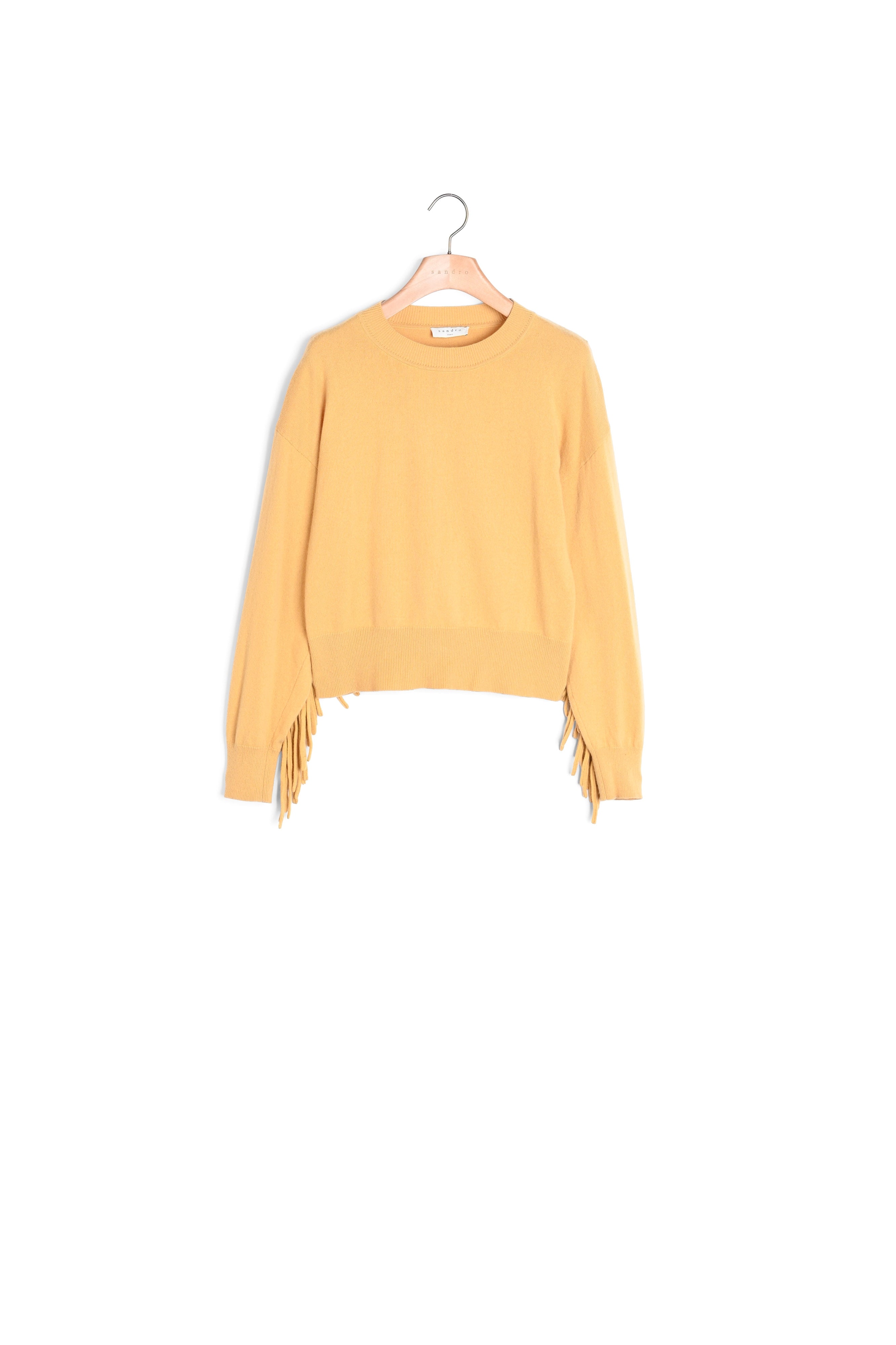 Pull en laine et cachemire avec franges Sandro seconde main