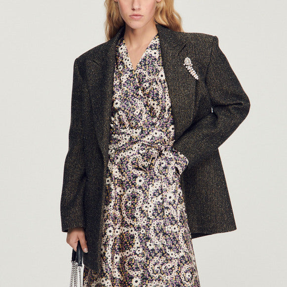 Robe longue à imprimé cachemire Sandro seconde main