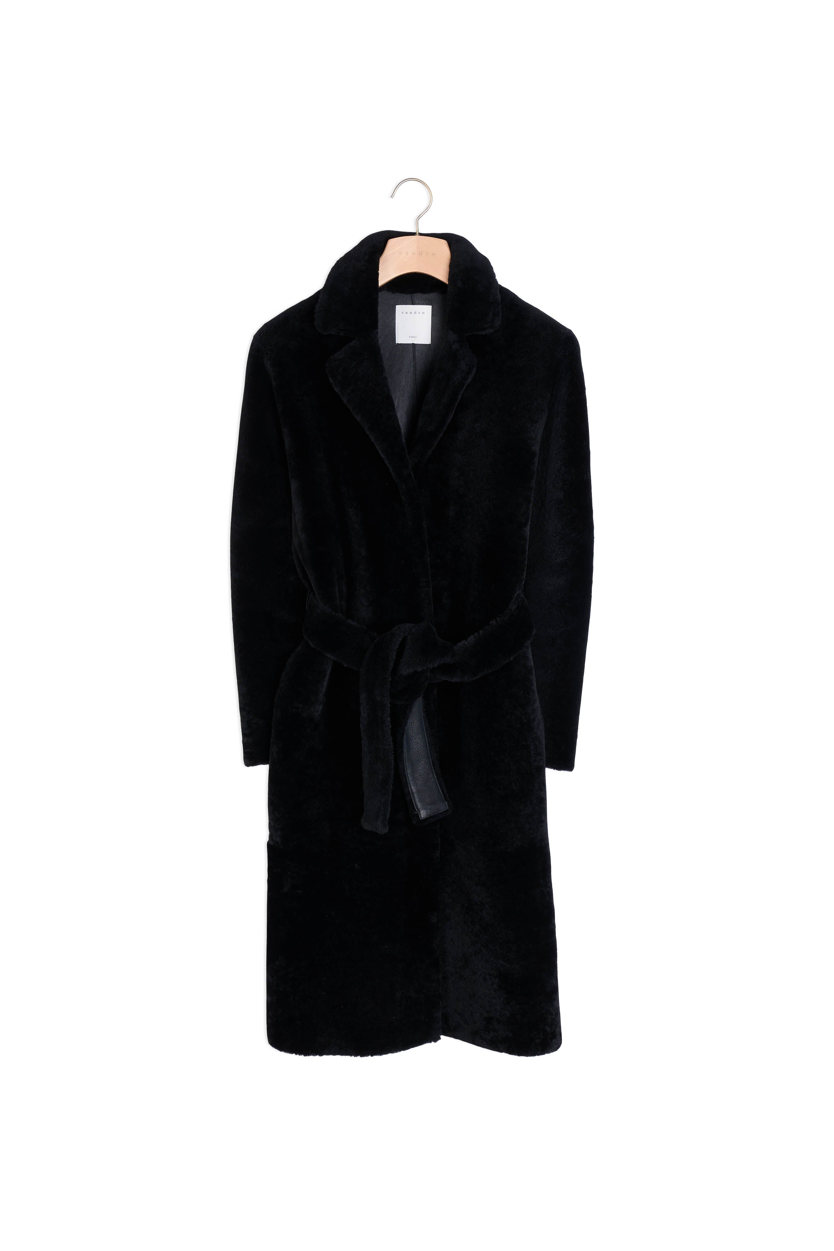 Manteau en peau lainée Sandro seconde main