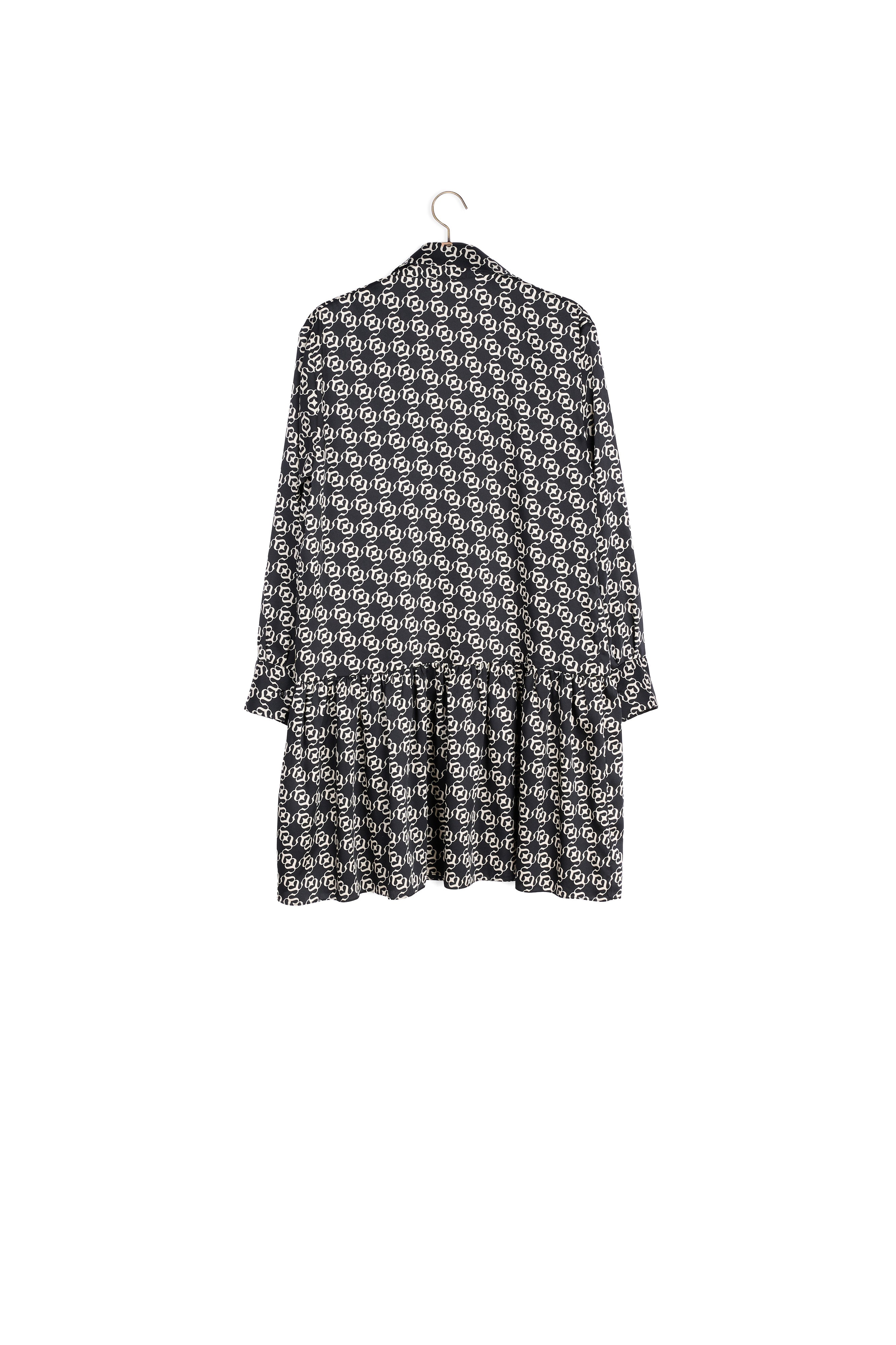 Robe imprimé écru et noir Sandro seconde main